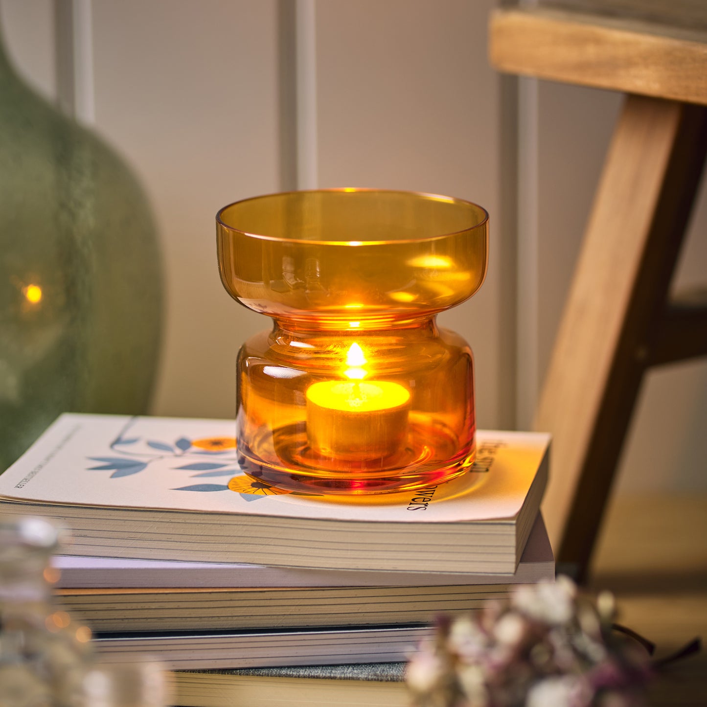 Aery Living Copenhagen Candle Holder Amber