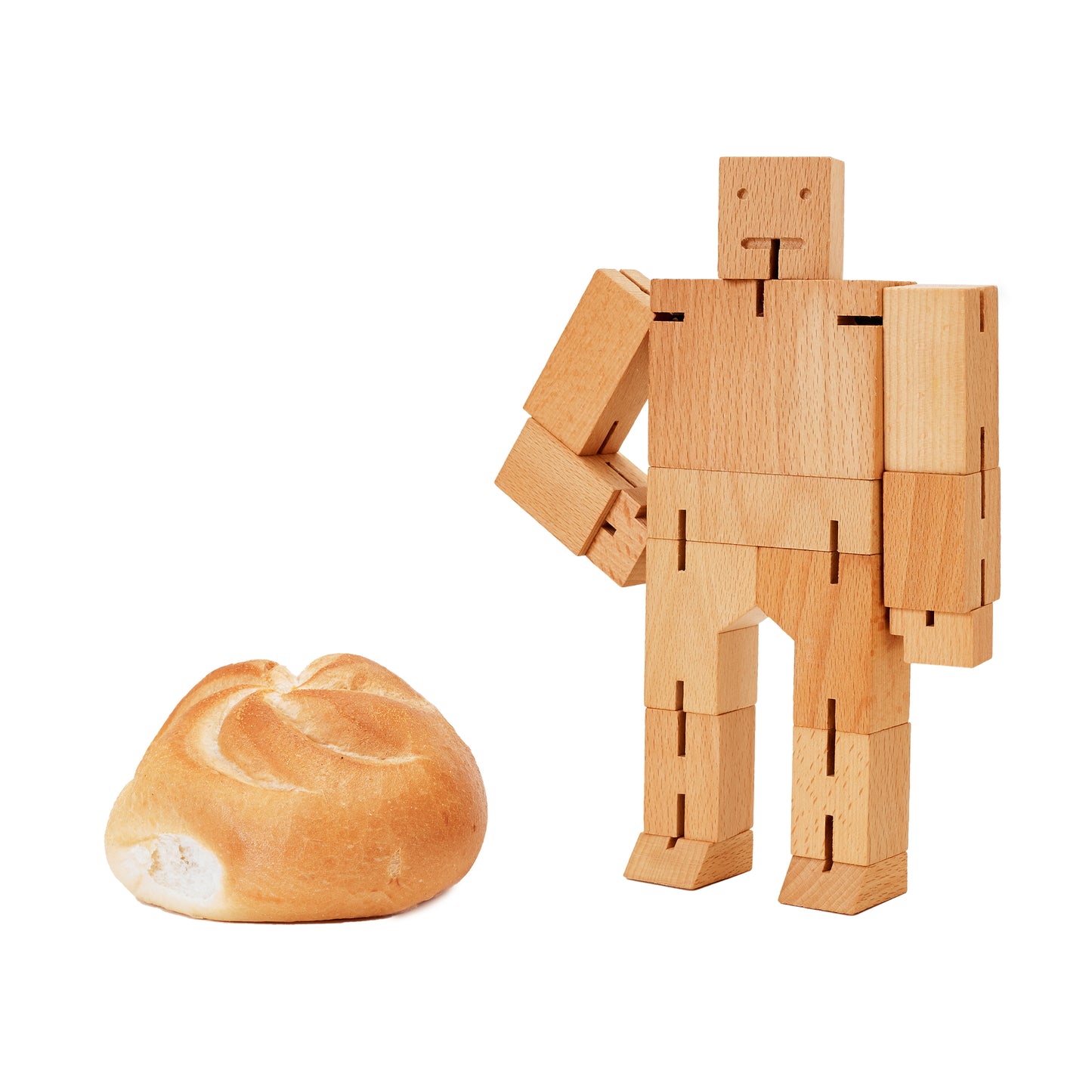 Areaware Cubebot Medium Natural Robot Toy Robot Toy
