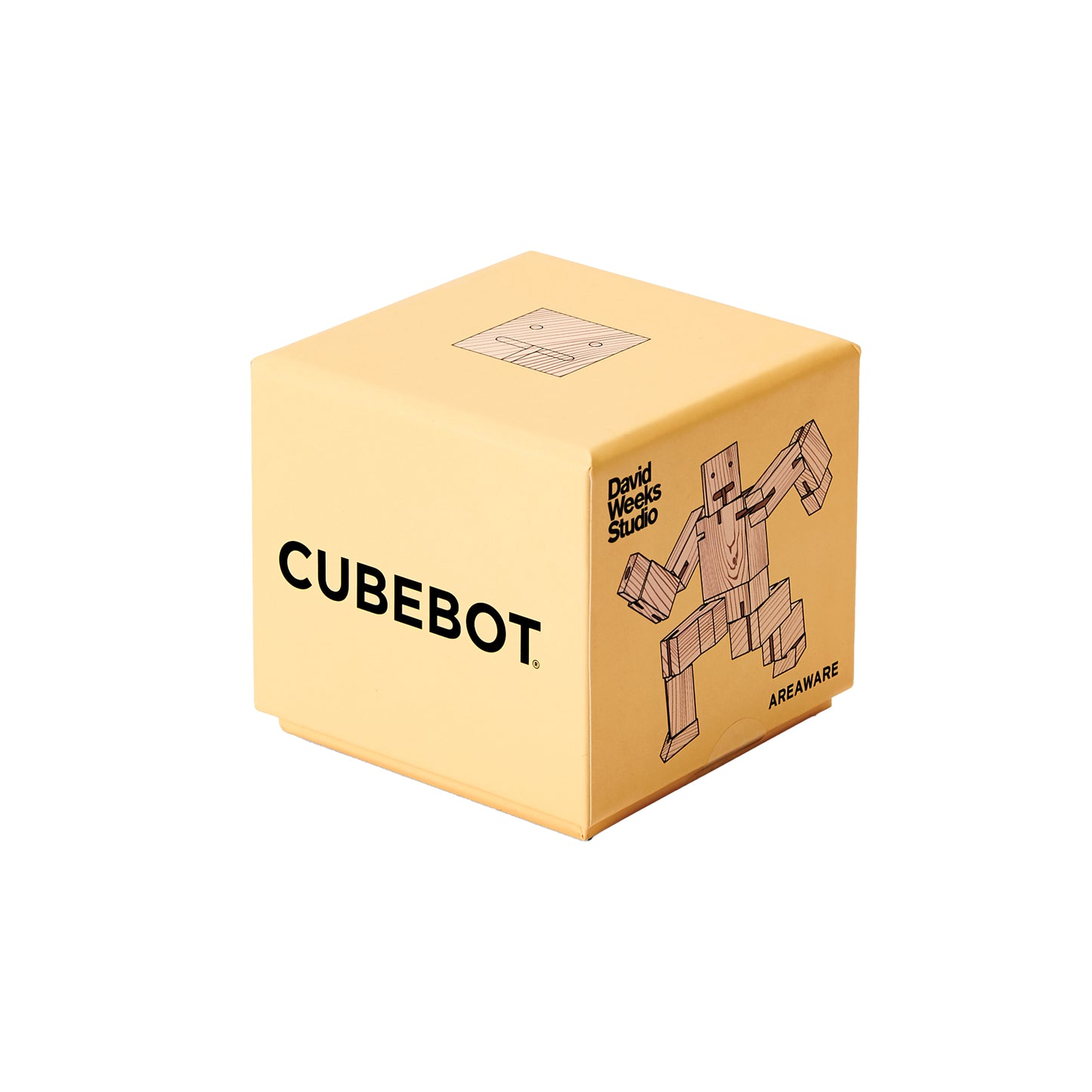 Areaware Cubebot Medium Natural Robot Toy Robot Toy