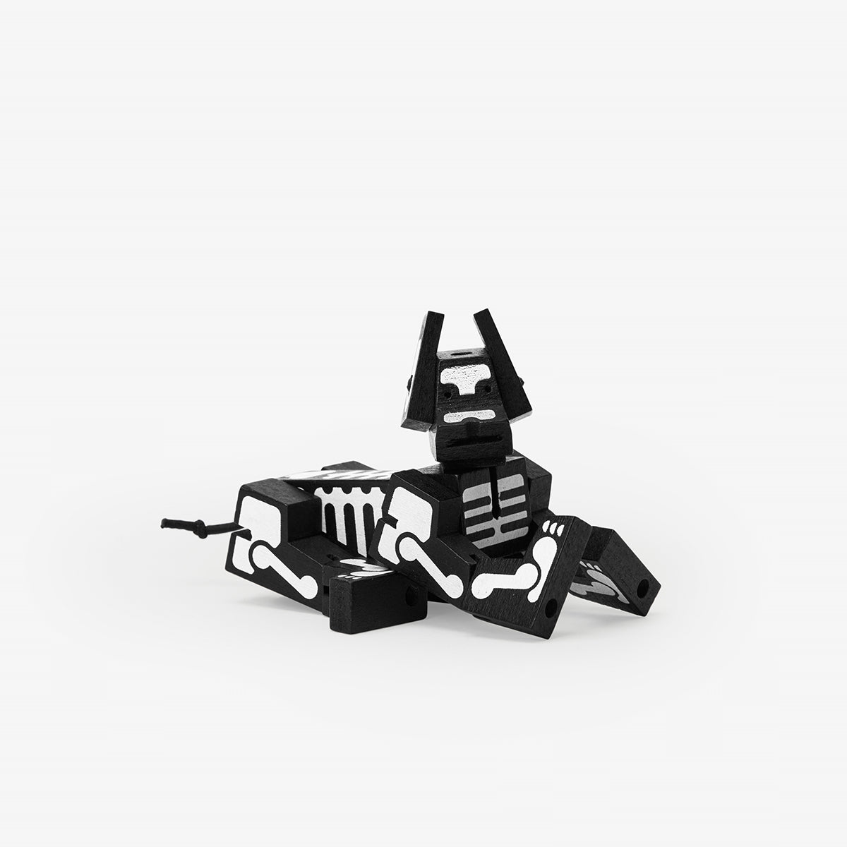 Areaware Cubebot Milo Micro Black Skeleton Robot Toy Robot Toy