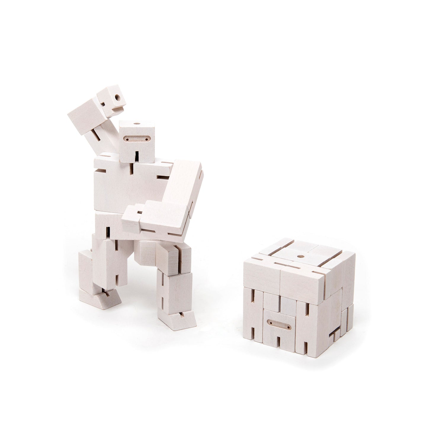 Areaware Cubebot Small Ninja White Robot Toy Robot Toy
