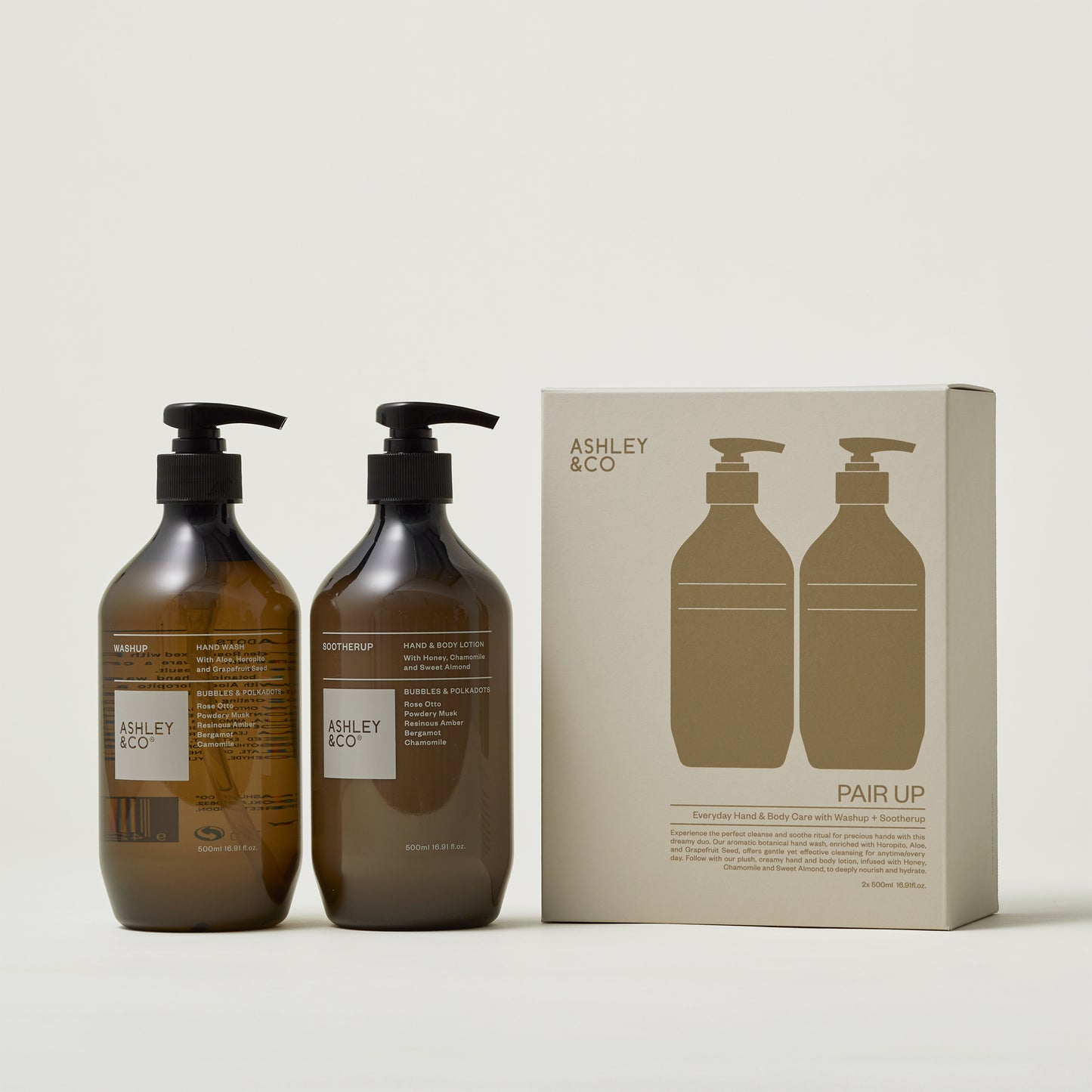 Ashley & Co Gift Set Pair Up (Sootherup + Washup) Bubbles & Polkadots