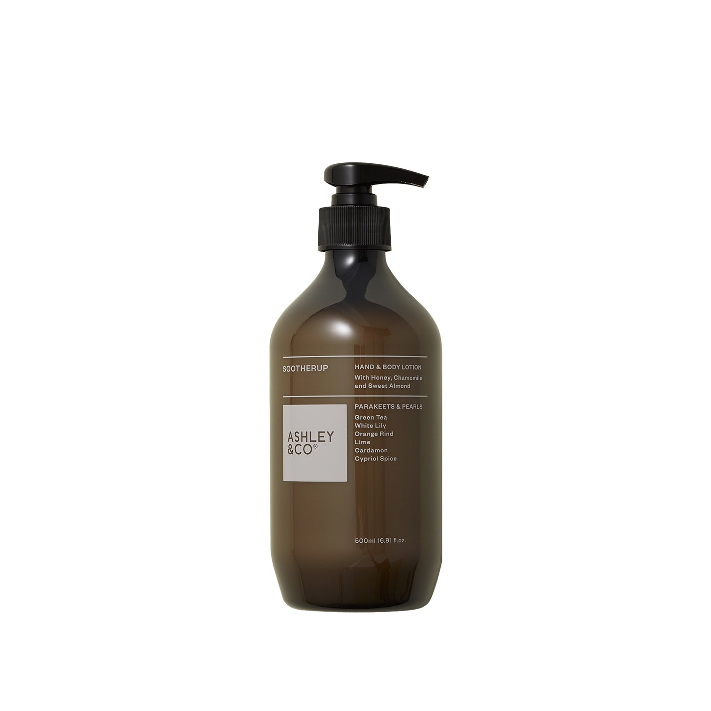 Ashley & Co Sootherup 500ml Tester Parakeets & Pearls Hand & Body Lotion Hand & Body Lotion