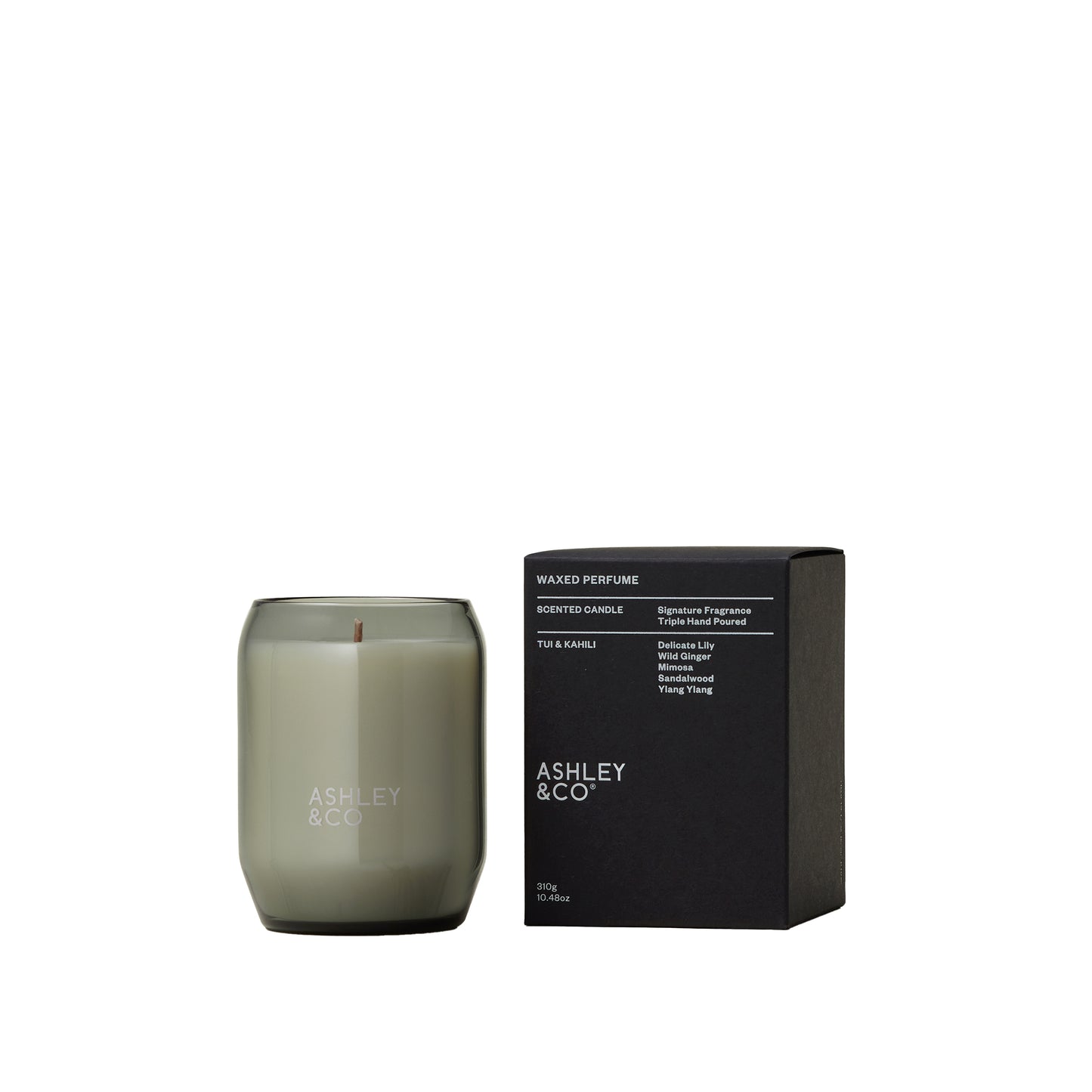 Ashley & Co Waxed Perfume 310g Tui & Kahili Candle Candle