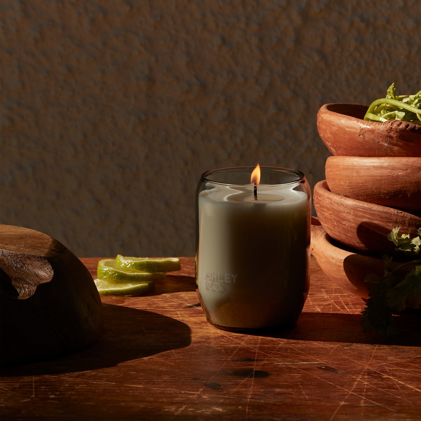 Ashley & Co Waxed Perfume Kitchen Candle 310g Lotus Leaf & Lustre Candle Candle