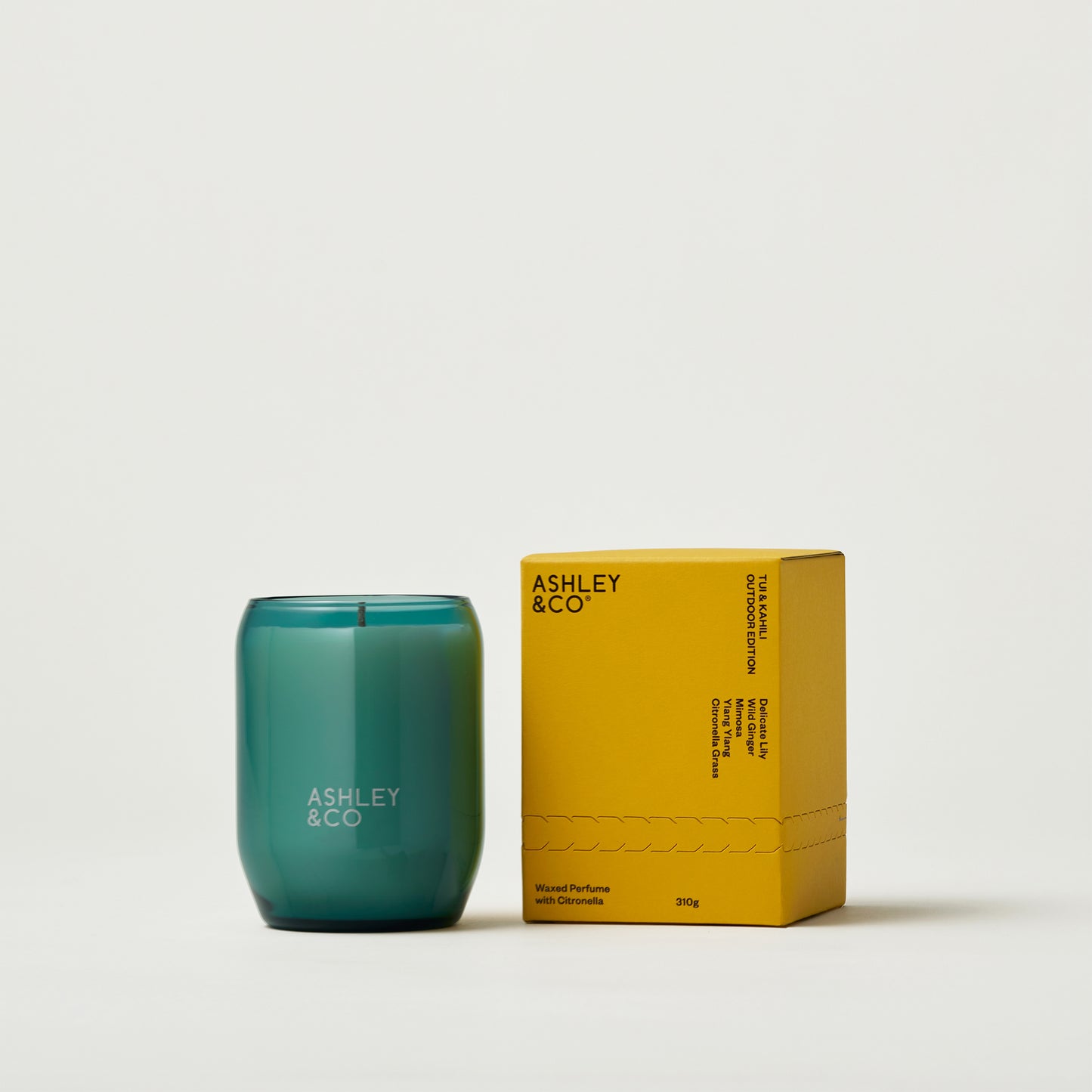 Ashley & Co Waxed Perfume Outdoor with Citronella 310g Tui & Kahili Candle Candle