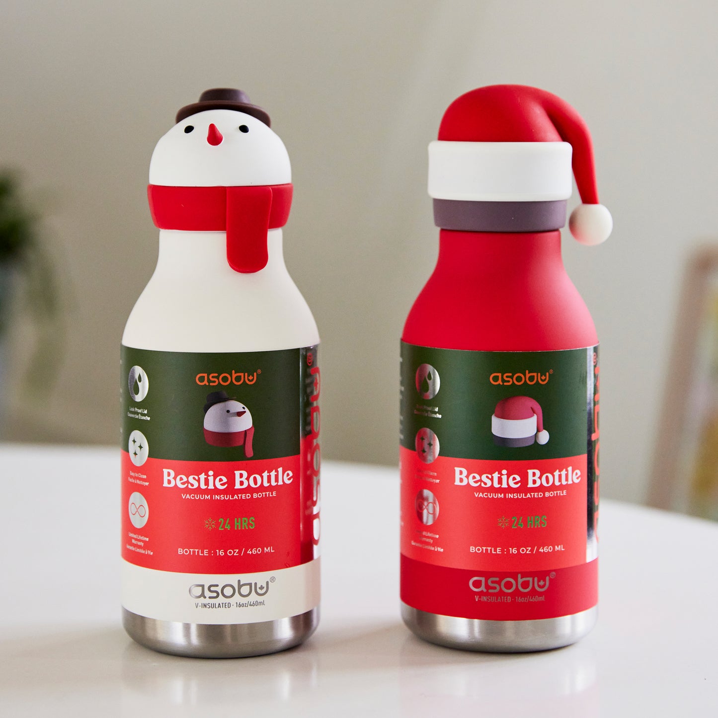 Asobu Bestie Bottle 460ml Santa