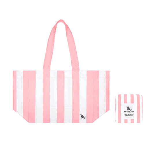 Dock & Bay Beach Tote Bag M Malibu Pink 100% Recycled 100% Recycled