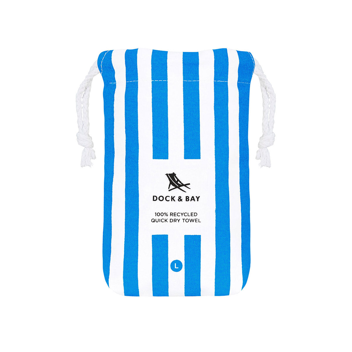 Dock & Bay Beach Towel Cabana Collection L Bondi Blue 100% Recycled 100% Recycled