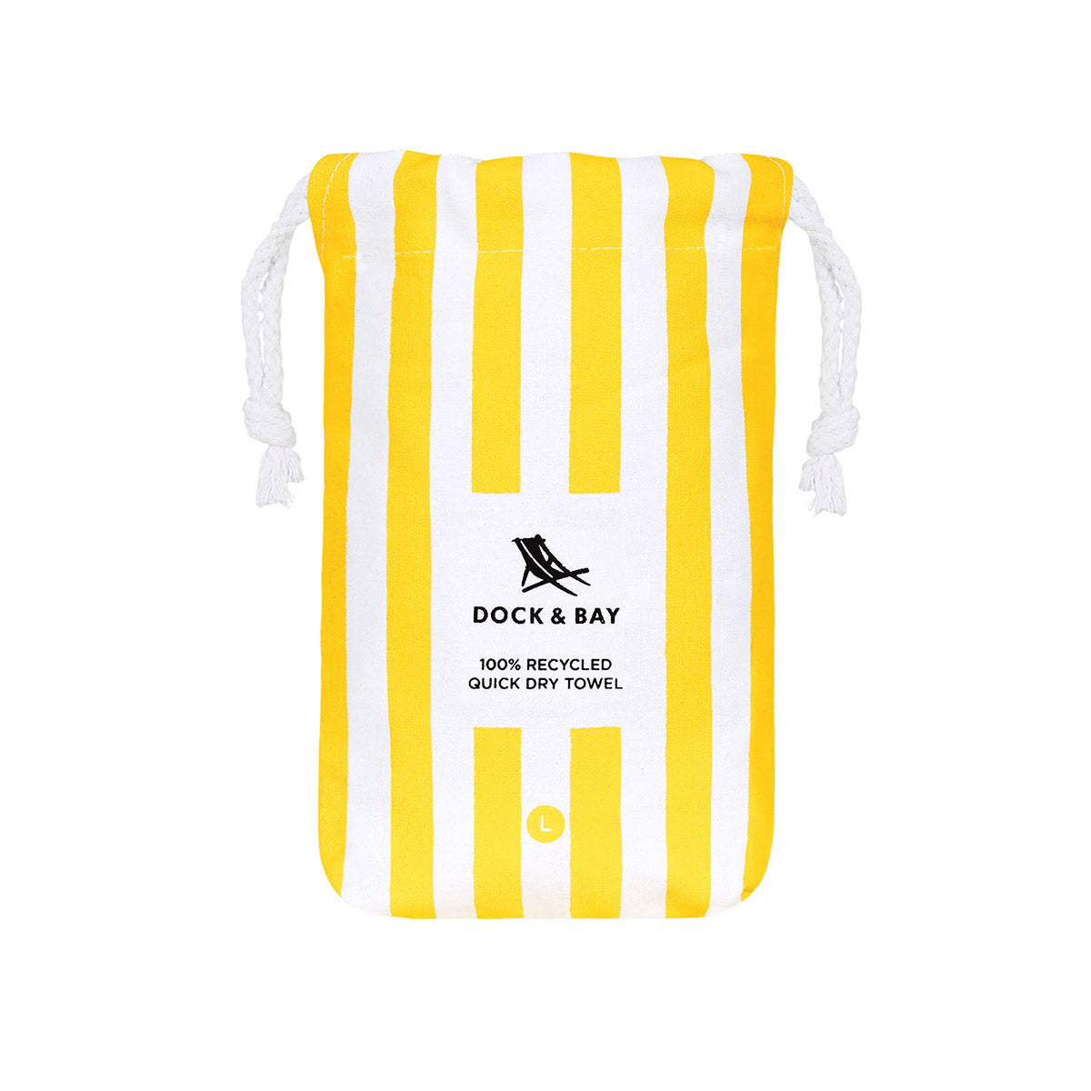 Dock & Bay Beach Towel Cabana Collection L Boracay Yellow 100% Recycled 100% Recycled