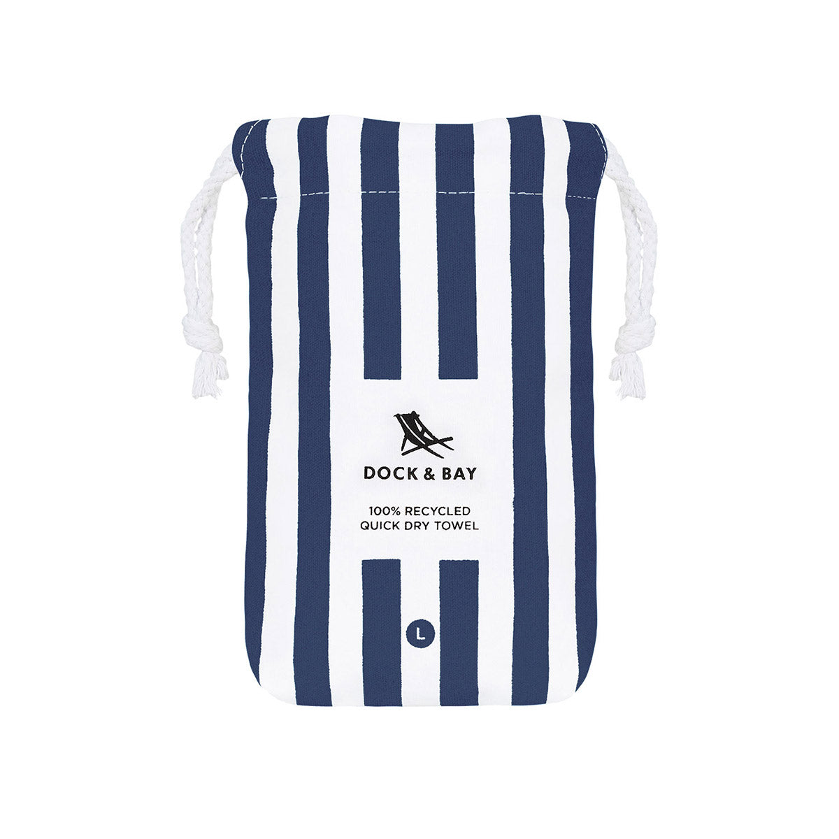 Dock & Bay Beach Towel Cabana Collection L Whitsunday Blue 100% Recycled 100% Recycled