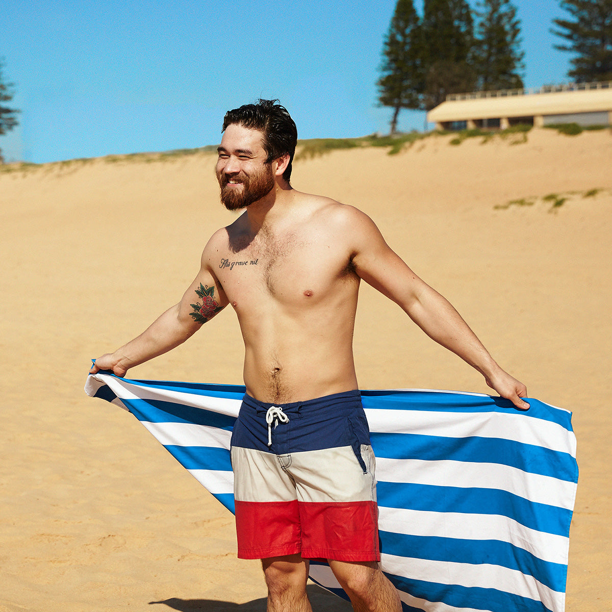 Dock & Bay Beach Towel Cabana Collection XL Bondi Blue 100% Recycled 100% Recycled