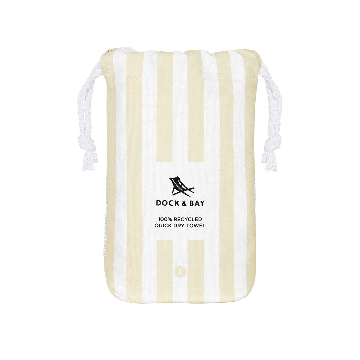 Dock & Bay Beach Towel Cabana Light Collection L Bora Bora Beige 100% Recycled 100% Recycled