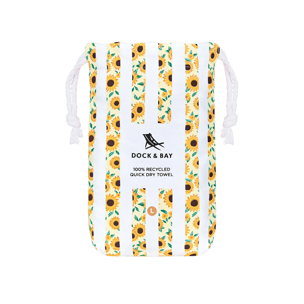 Dock & Bay Beach Towel Flower Power Collection L Sunflower Solstice 100% Recycled 100% Recycled