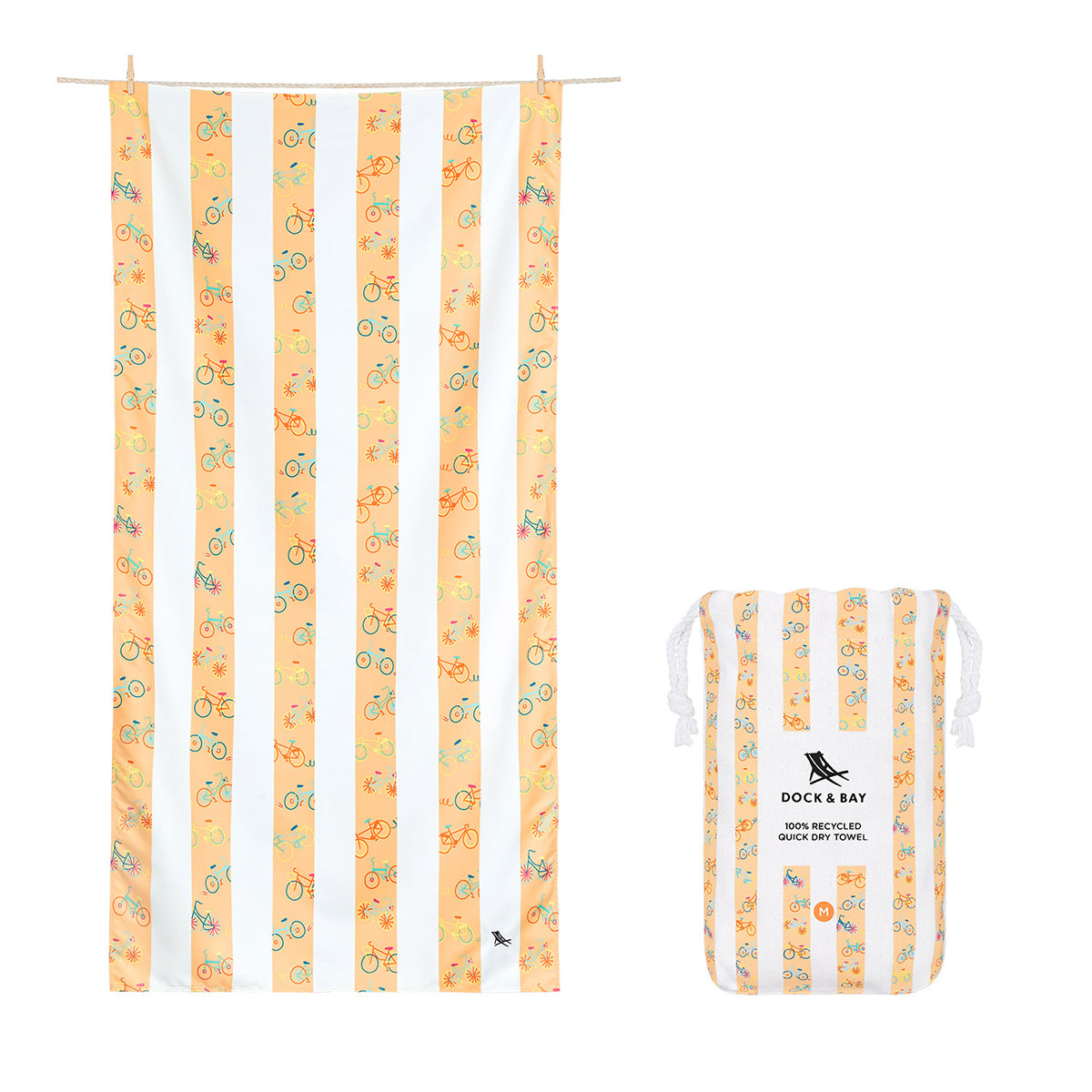 Dock & Bay Beach Towel Kids Collection M Bike Bike Baby 100% Recycled 100% Recycled