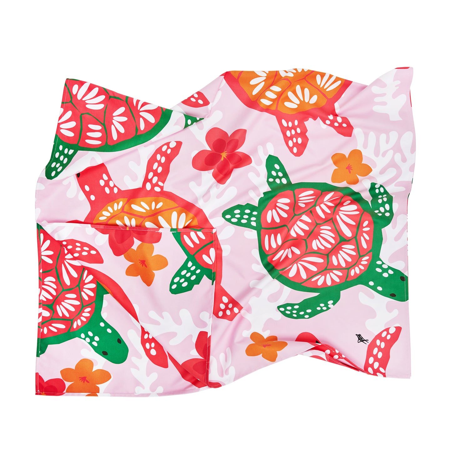 Dock & Bay Beach Towel Kids Collection M Turtley Tropical 100% Recycled 100% Recycled