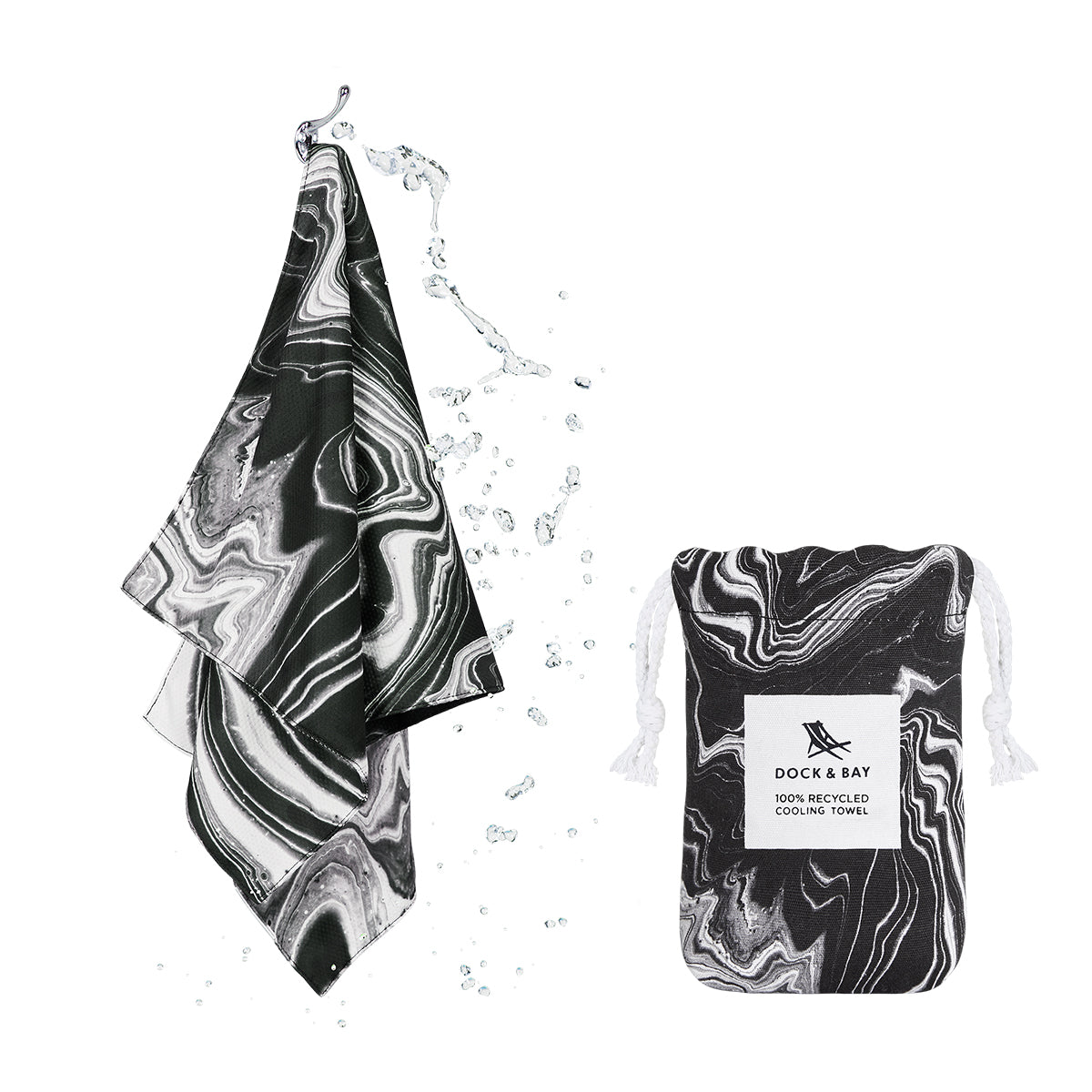 Dock & Bay Cooling Towel Marble Collection Space Odyssey 100% Recycled 100% Recycled