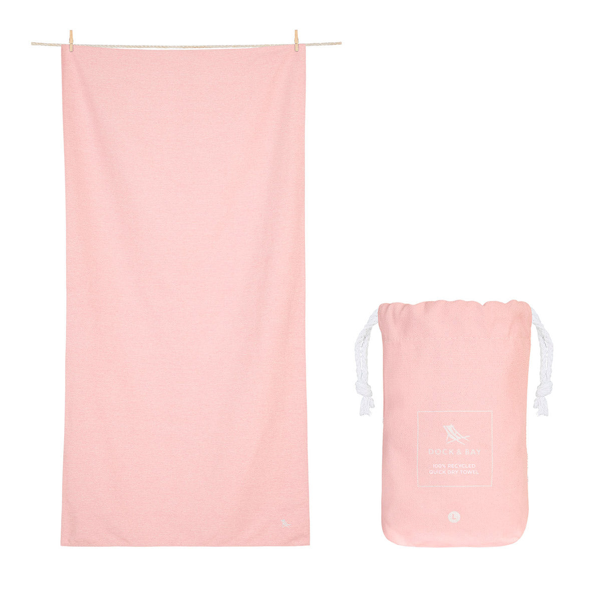 Dock & Bay Fitness Towel Essential Collection L Island Pink 100% Recycled 100% Recycled
