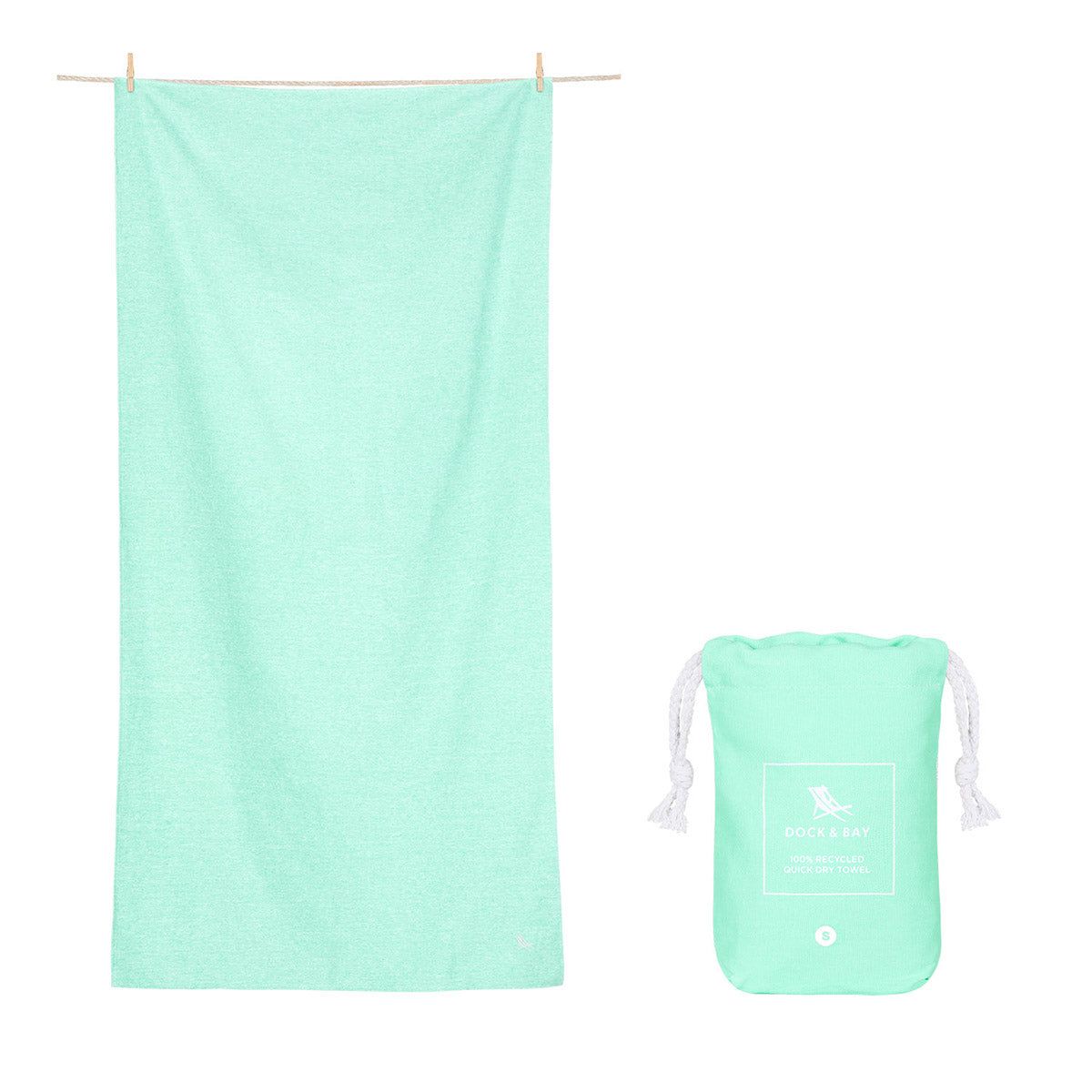 Dock & Bay Fitness Towel Essential Collection S Rainforest Green 100% Recycled 100% Recycled