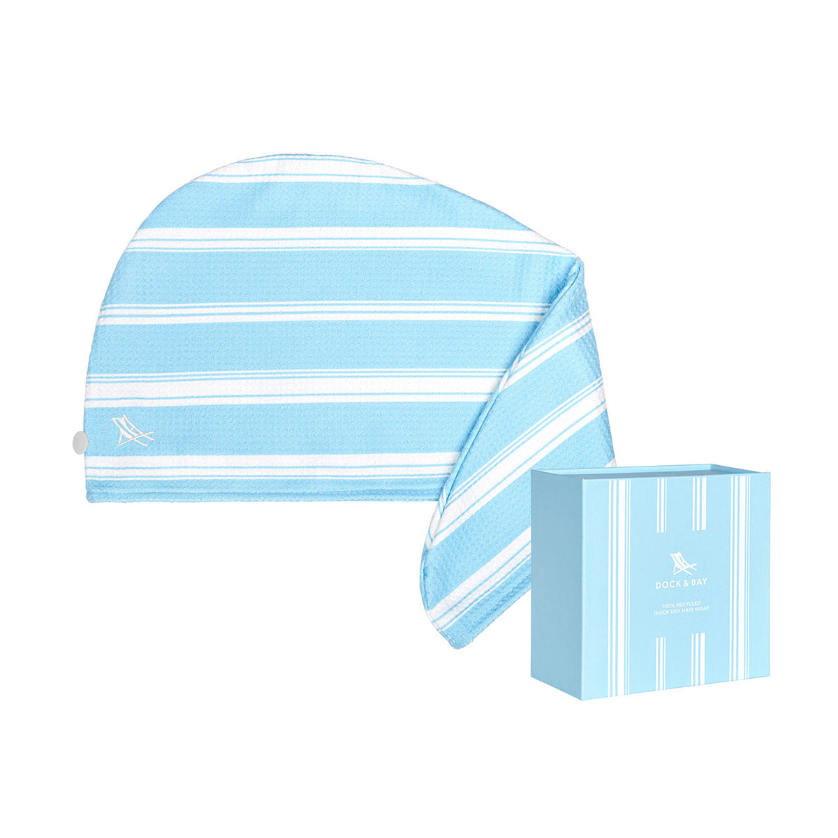 Dock & Bay Home Hair Wrap Collection Chamomile Blue 100% Recycled 100% Recycled