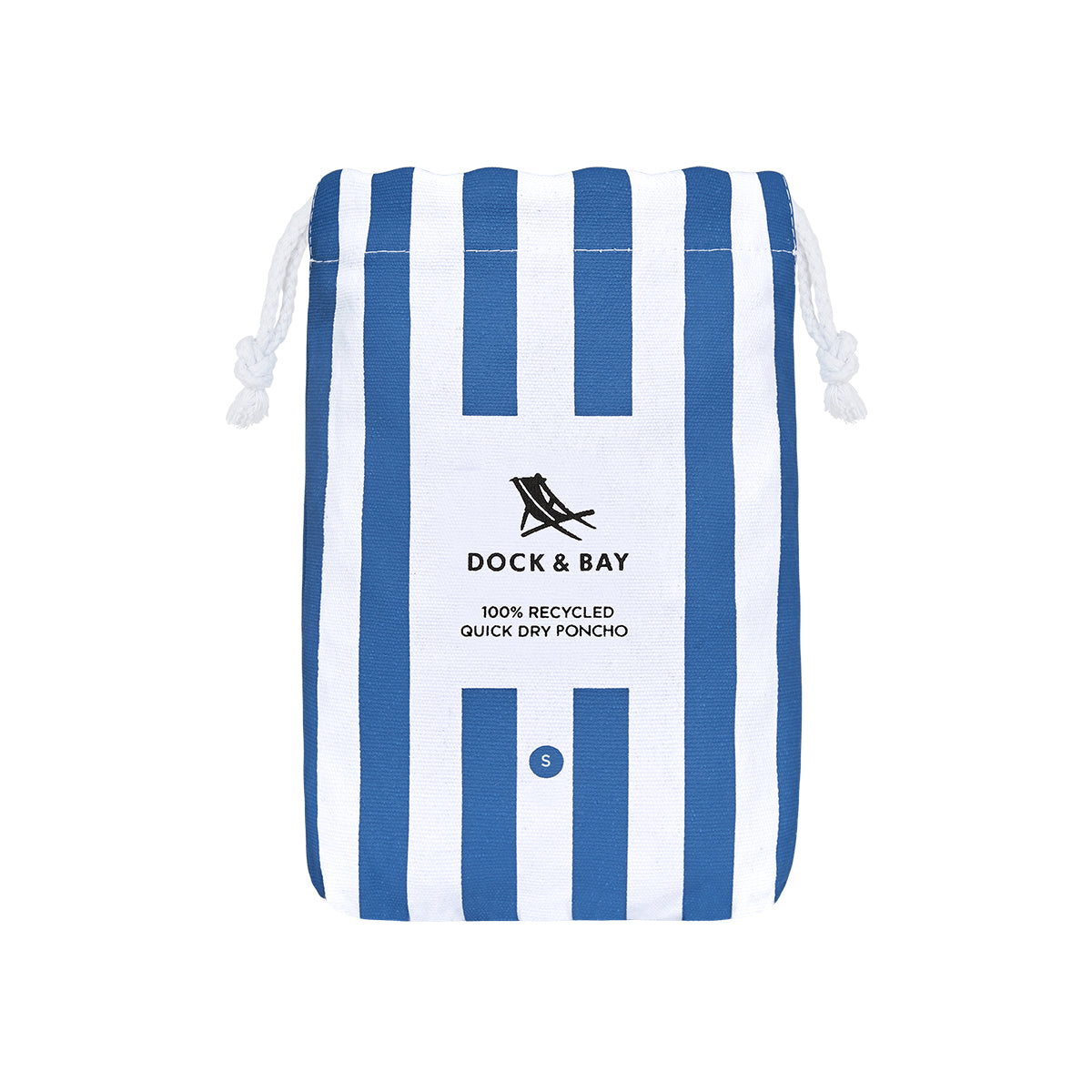 Dock & Bay Poncho Adult Cabana Collection Whitsunday Blue 100% Recycled 100% Recycled