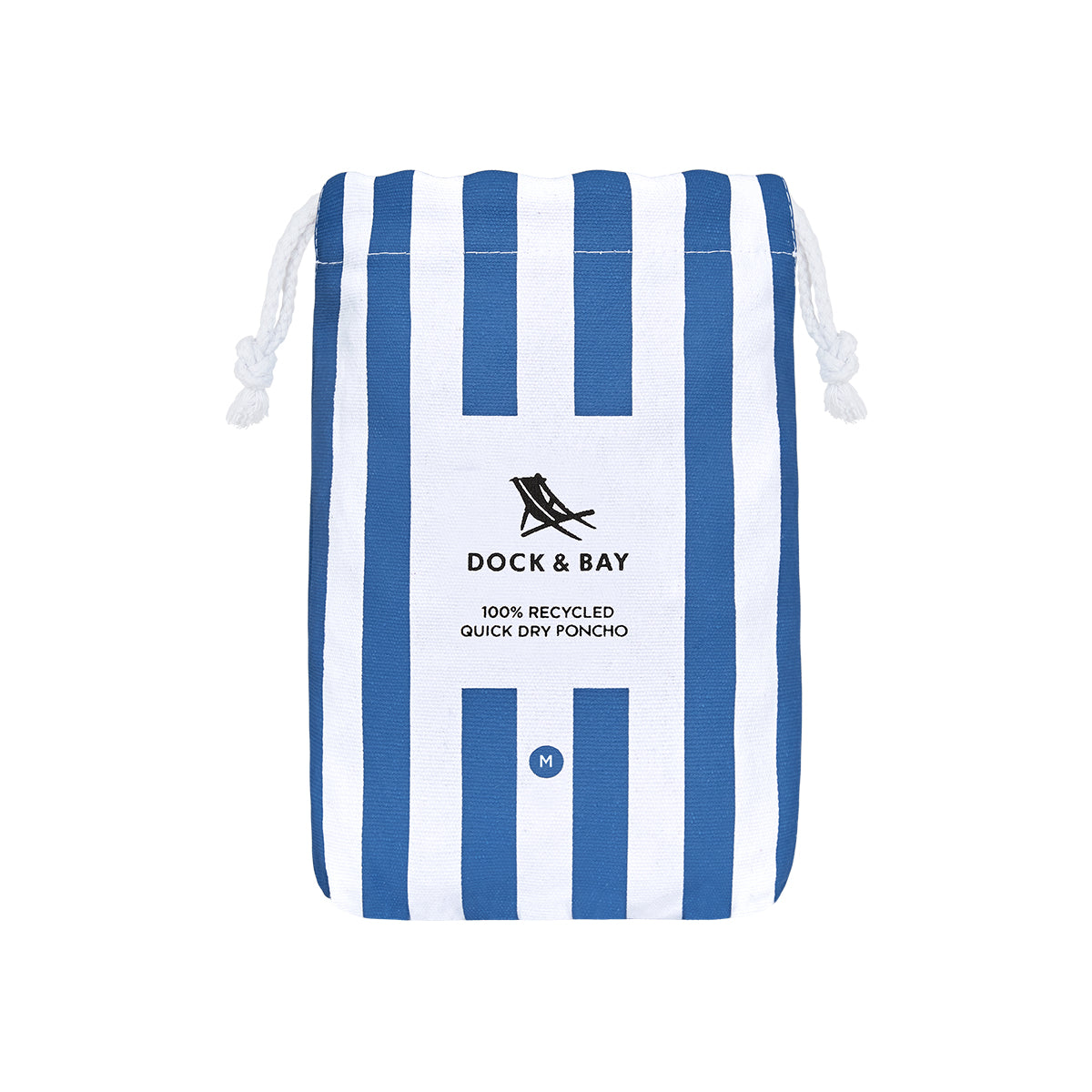 Dock & Bay Poncho Adult Cabana Collection Whitsunday Blue 100% Recycled 100% Recycled
