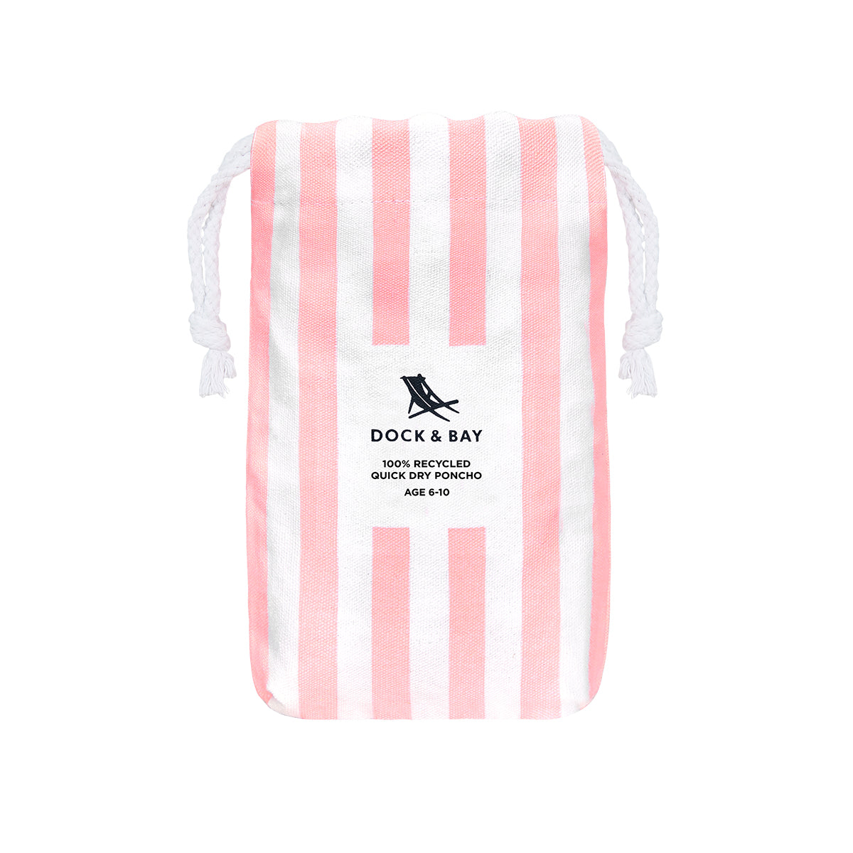 Dock & Bay Poncho Kids Cabana Collection Malibu Pink 100% Recycled 100% Recycled