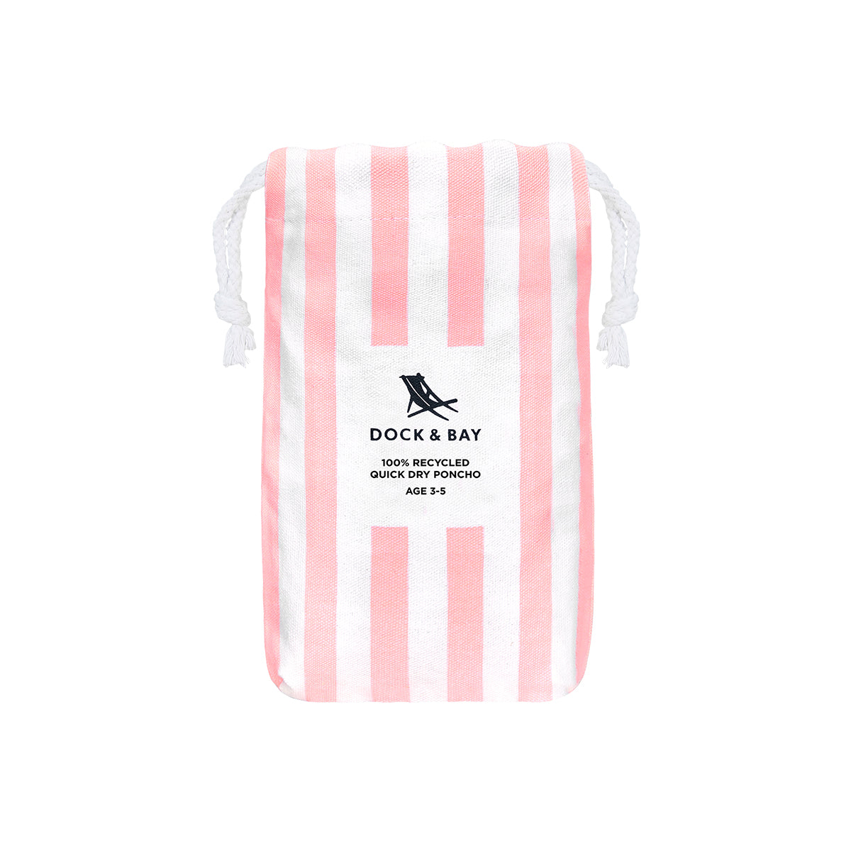 Dock & Bay Poncho Kids Cabana Collection Malibu Pink 100% Recycled 100% Recycled