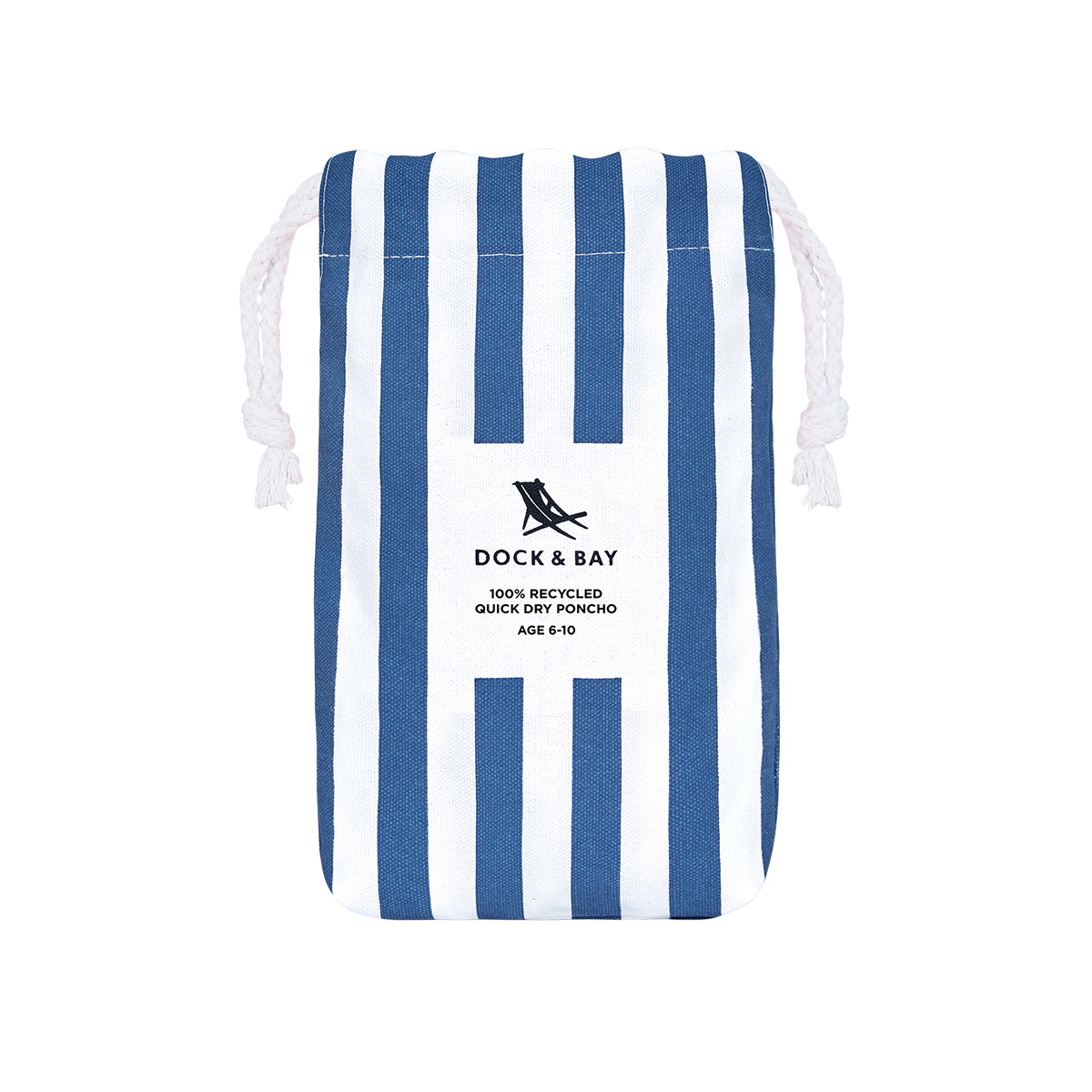 Dock & Bay Poncho Kids Cabana Collection Whitsunday Blue 100% Recycled 100% Recycled