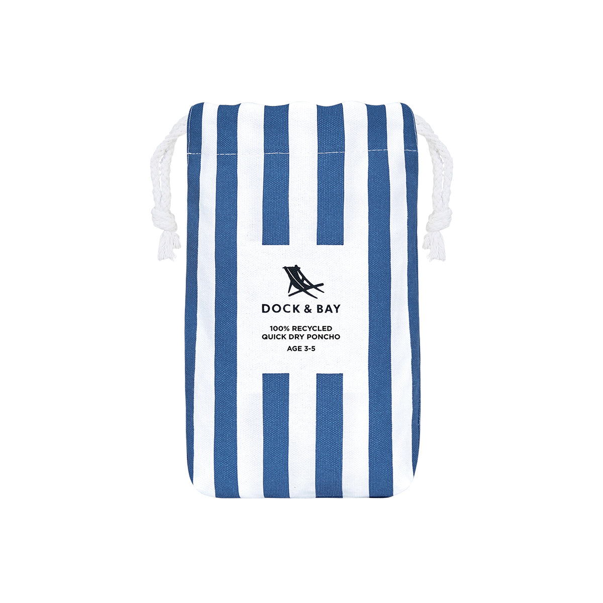 Dock & Bay Poncho Kids Cabana Collection Whitsunday Blue 100% Recycled 100% Recycled