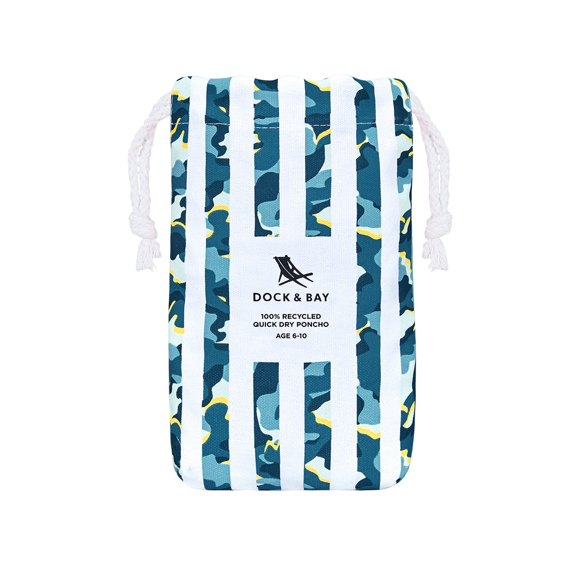 Dock & Bay Poncho Mini Patterned Collection Cool Camo 100% Recycled 100% Recycled