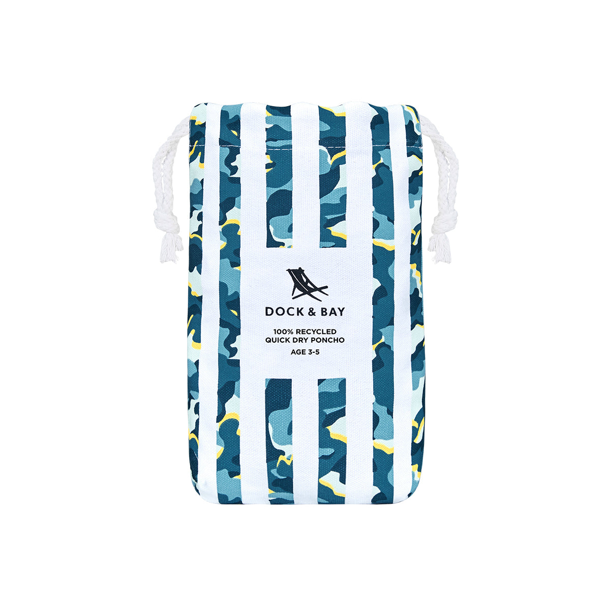 Dock & Bay Poncho Mini Patterned Collection Cool Camo 100% Recycled 100% Recycled
