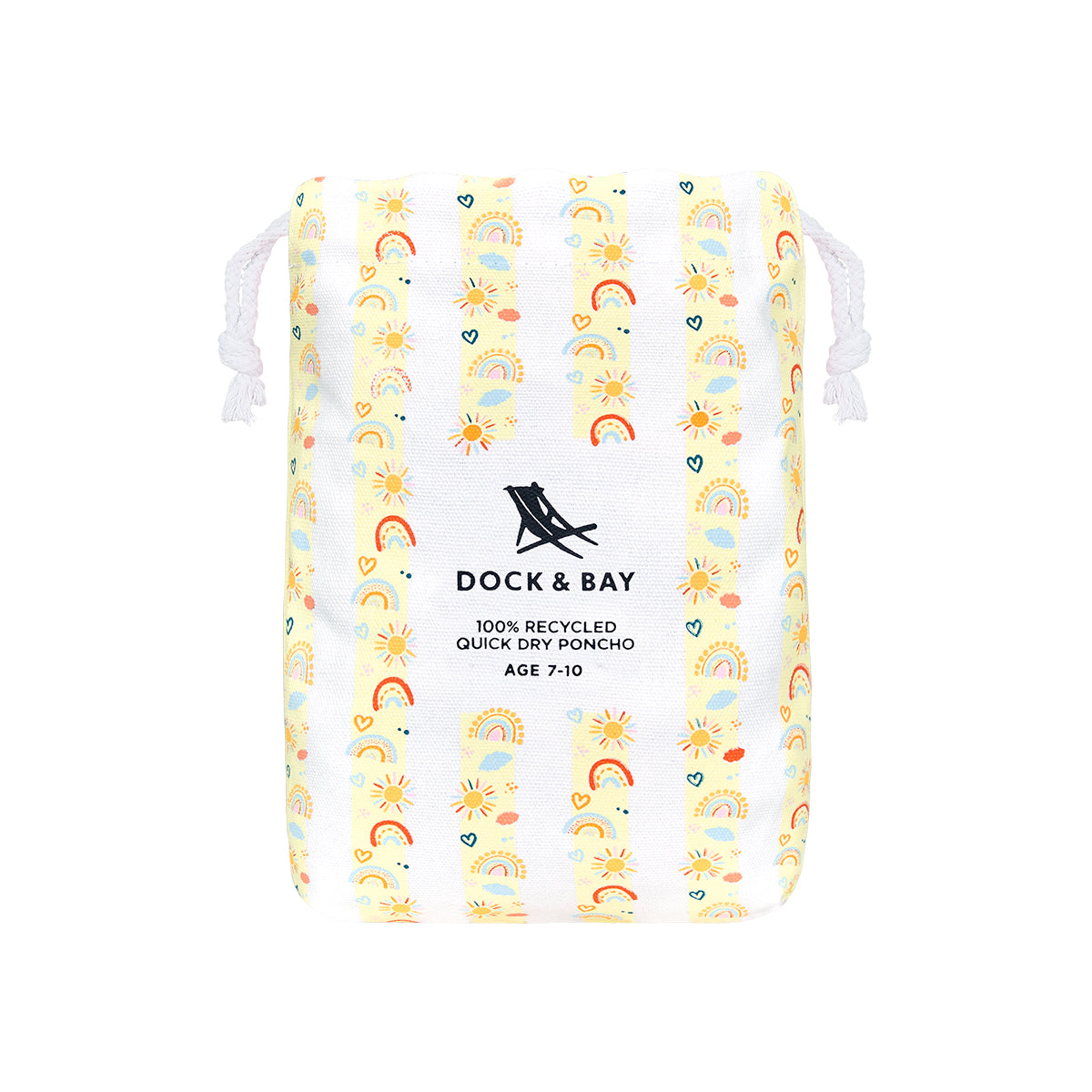 Dock & Bay Poncho Mini Patterned Collection Rainbow Road 100% Recycled 100% Recycled