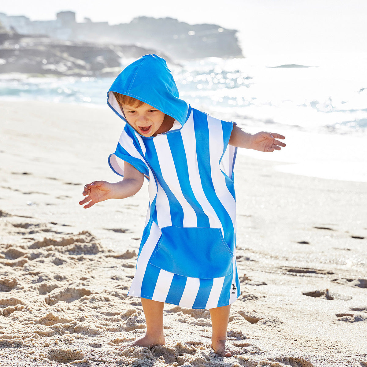 Dock & Bay Poncho Mini Cabana Collection Bondi Blue 100% Recycled 100% Recycled
