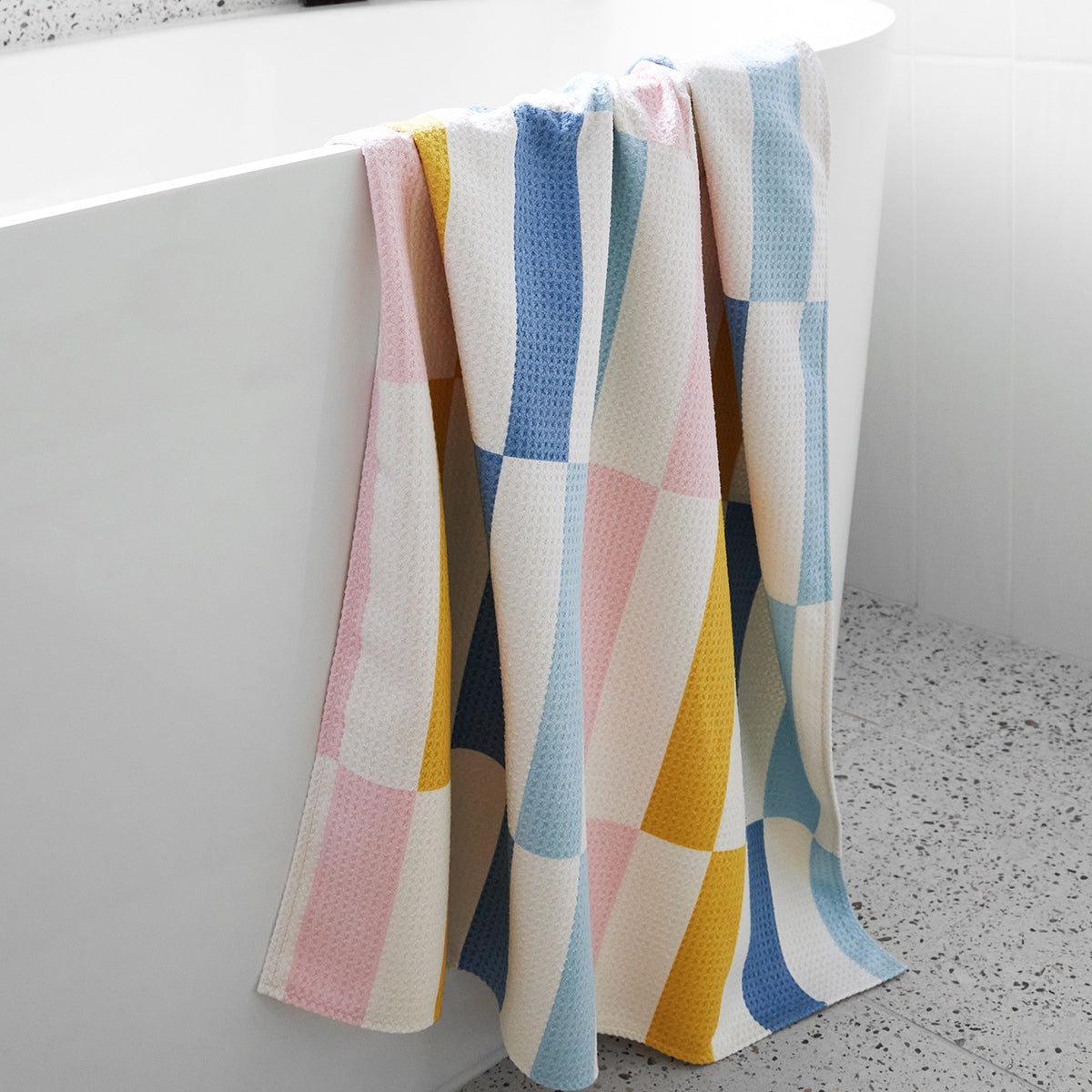 Dock & Bay Waffle Towel XL Boardwalk Parade 100% Recycled 100% Recycled