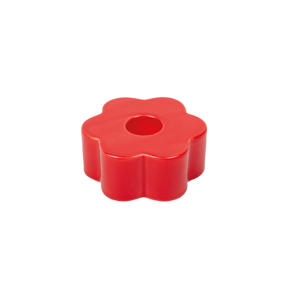 DOIY Daisy Candle Holder Red