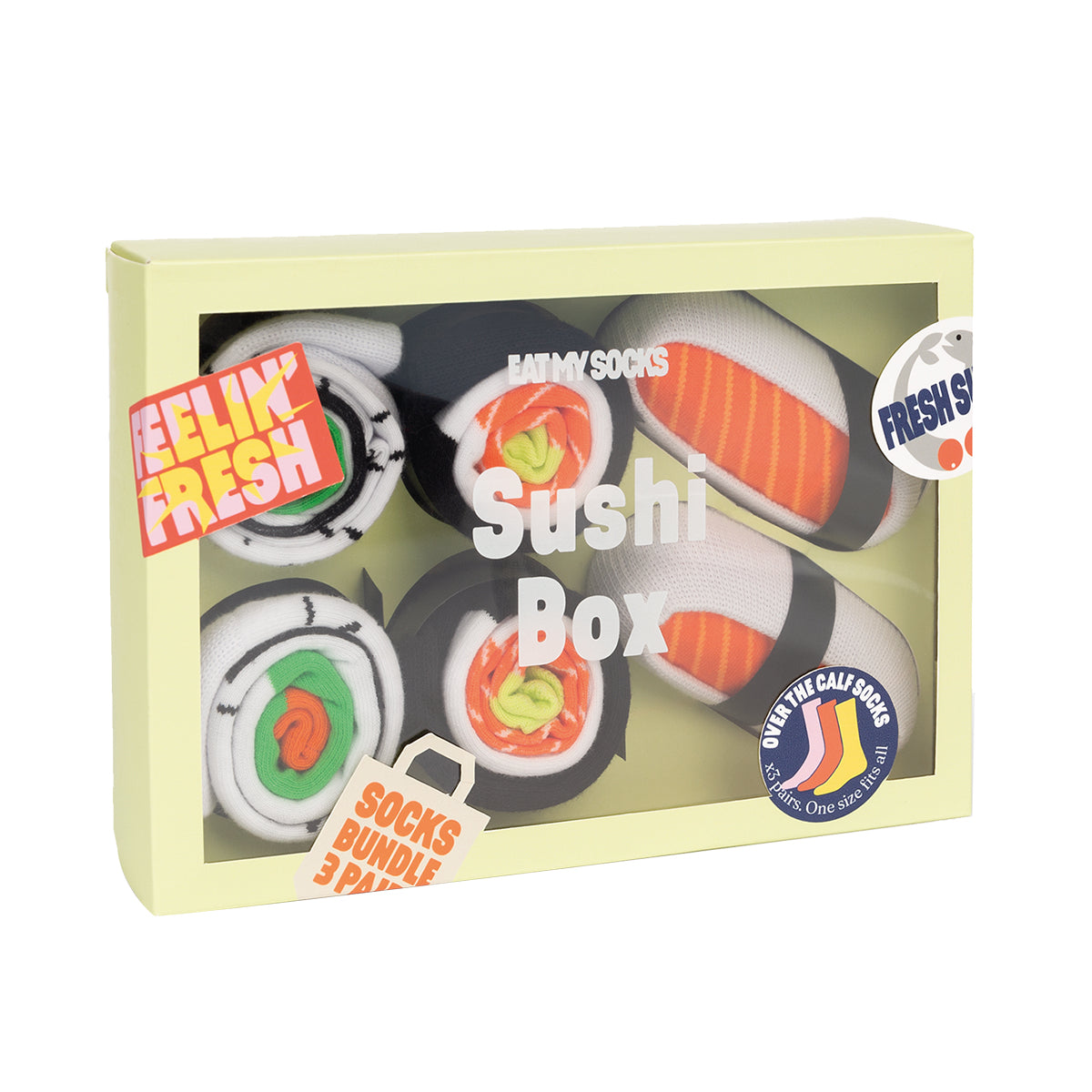 Eat My Socks Socks Sushi Box (3 pairs)