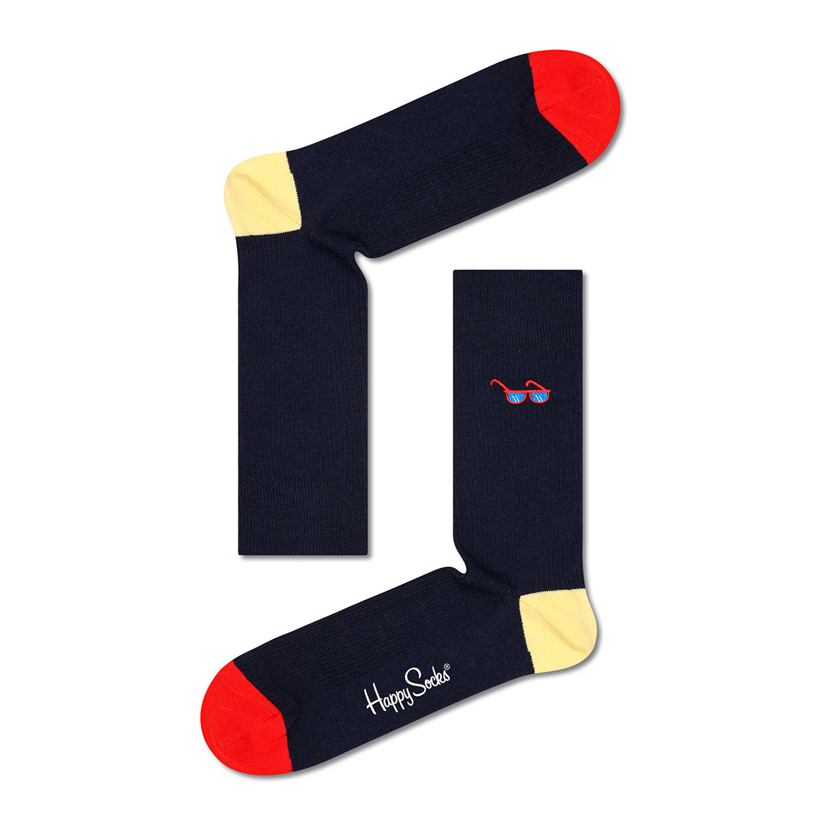 Happy Socks Sunny Days Ribbed Embroidery Sock (6500)