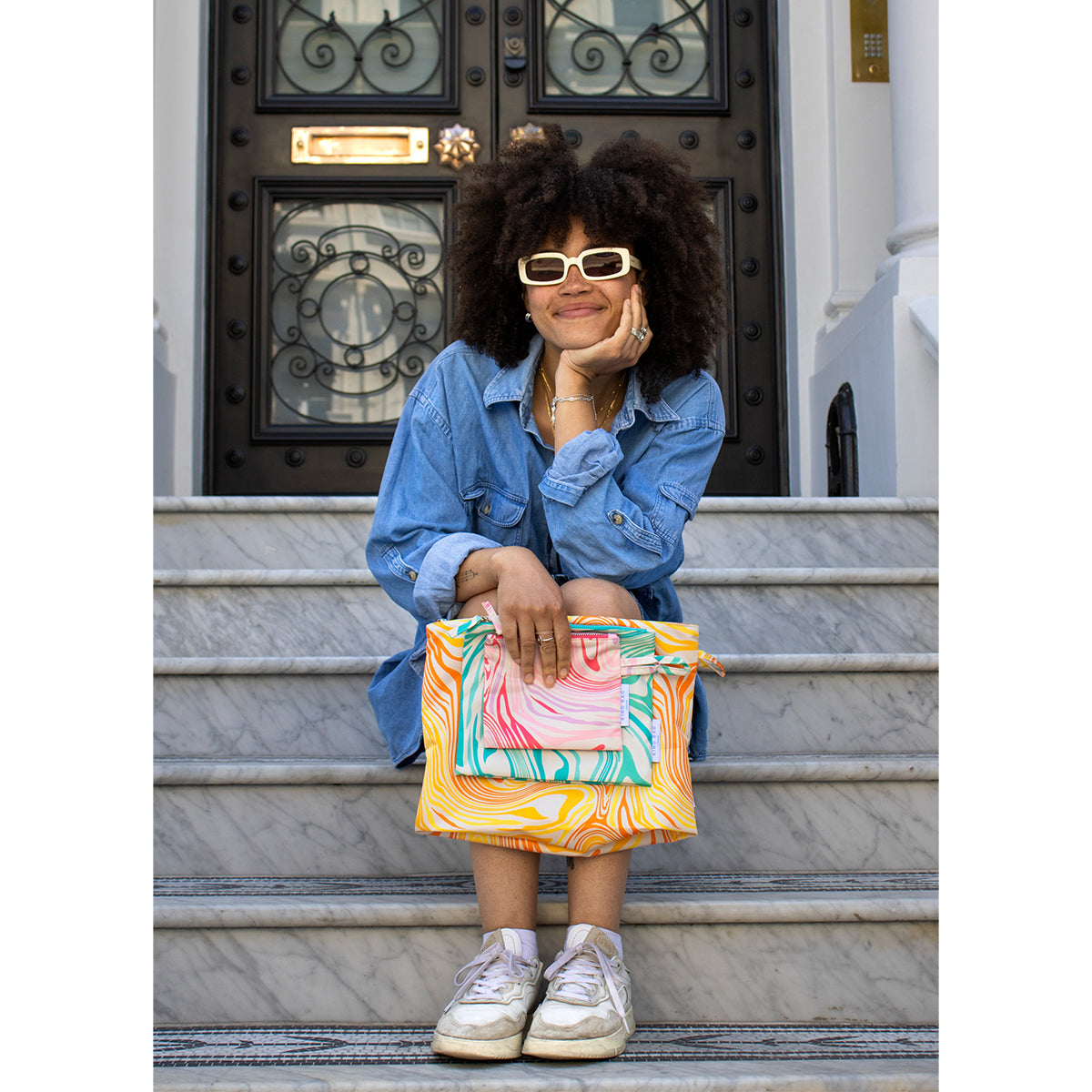 Kind Bag Pouches (set of 3) Marble