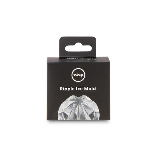 W&P Cocktail Ice Cube Ripple Charcoal