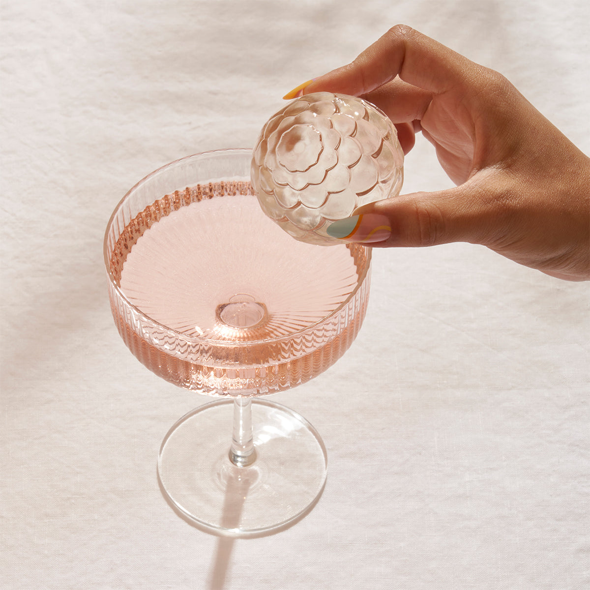 W&P Cocktail Ice Tray Petal Charcoal