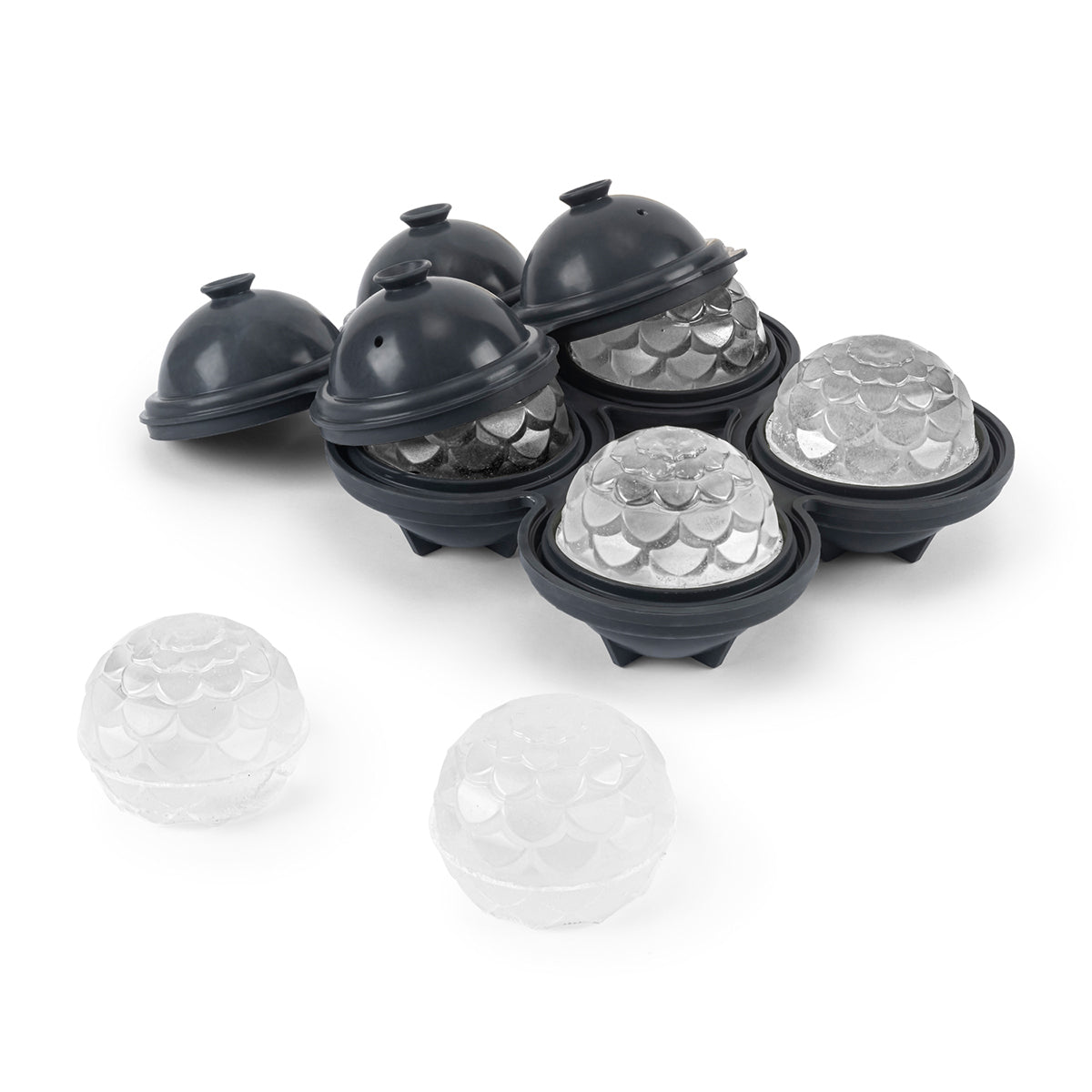 W&P Cocktail Ice Tray Petal Charcoal
