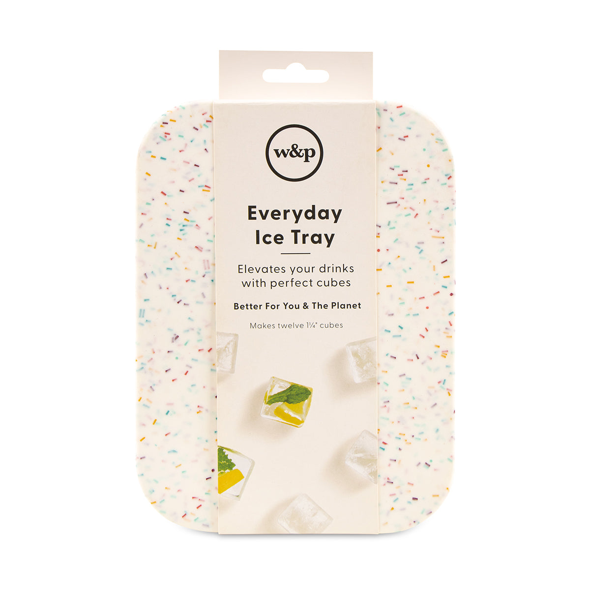 W&P Ice Cube Tray Everyday Speckled White