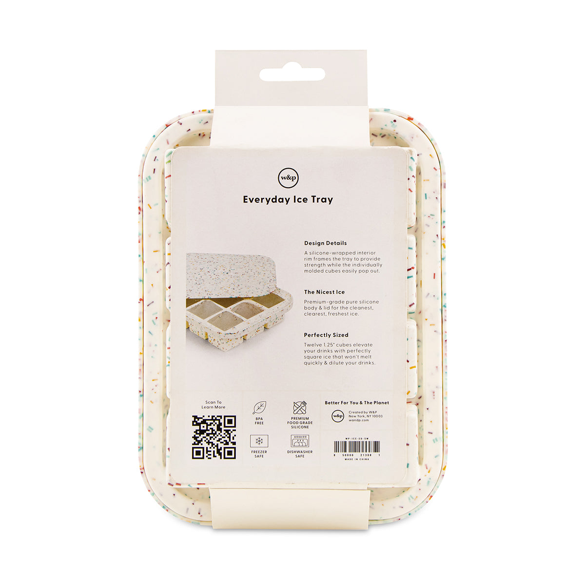 W&P Ice Cube Tray Everyday Speckled White