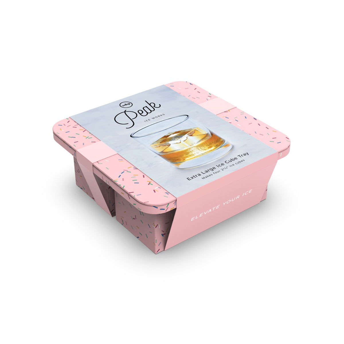 W&P Ice Cube Tray Extra Large Speckled Pink
