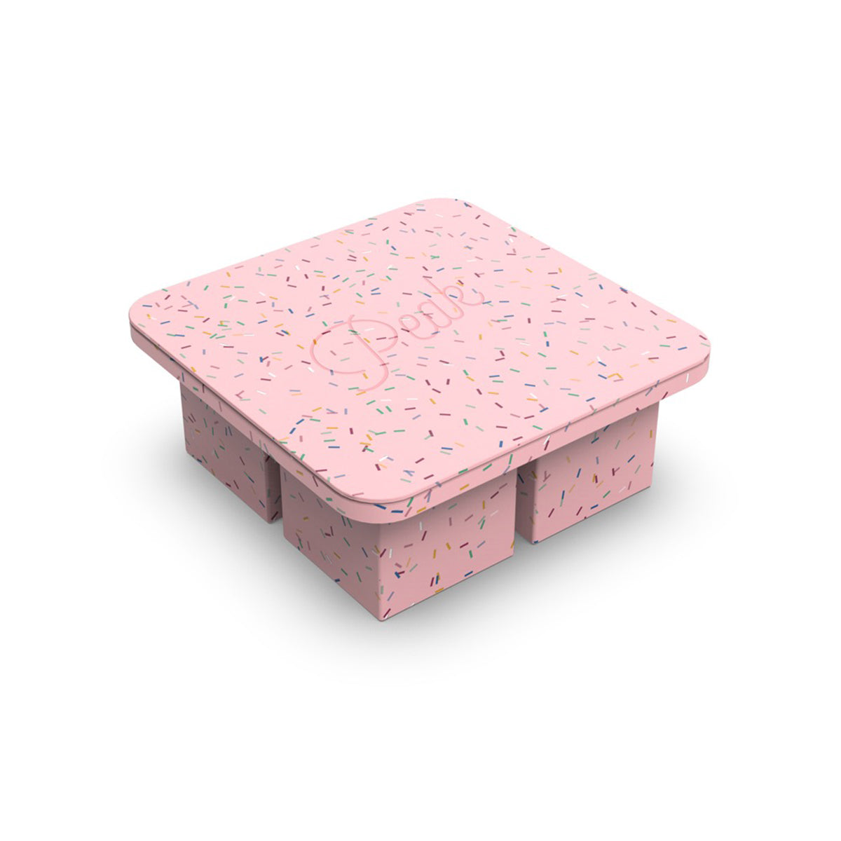 W&P Ice Cube Tray Extra Large Speckled Pink