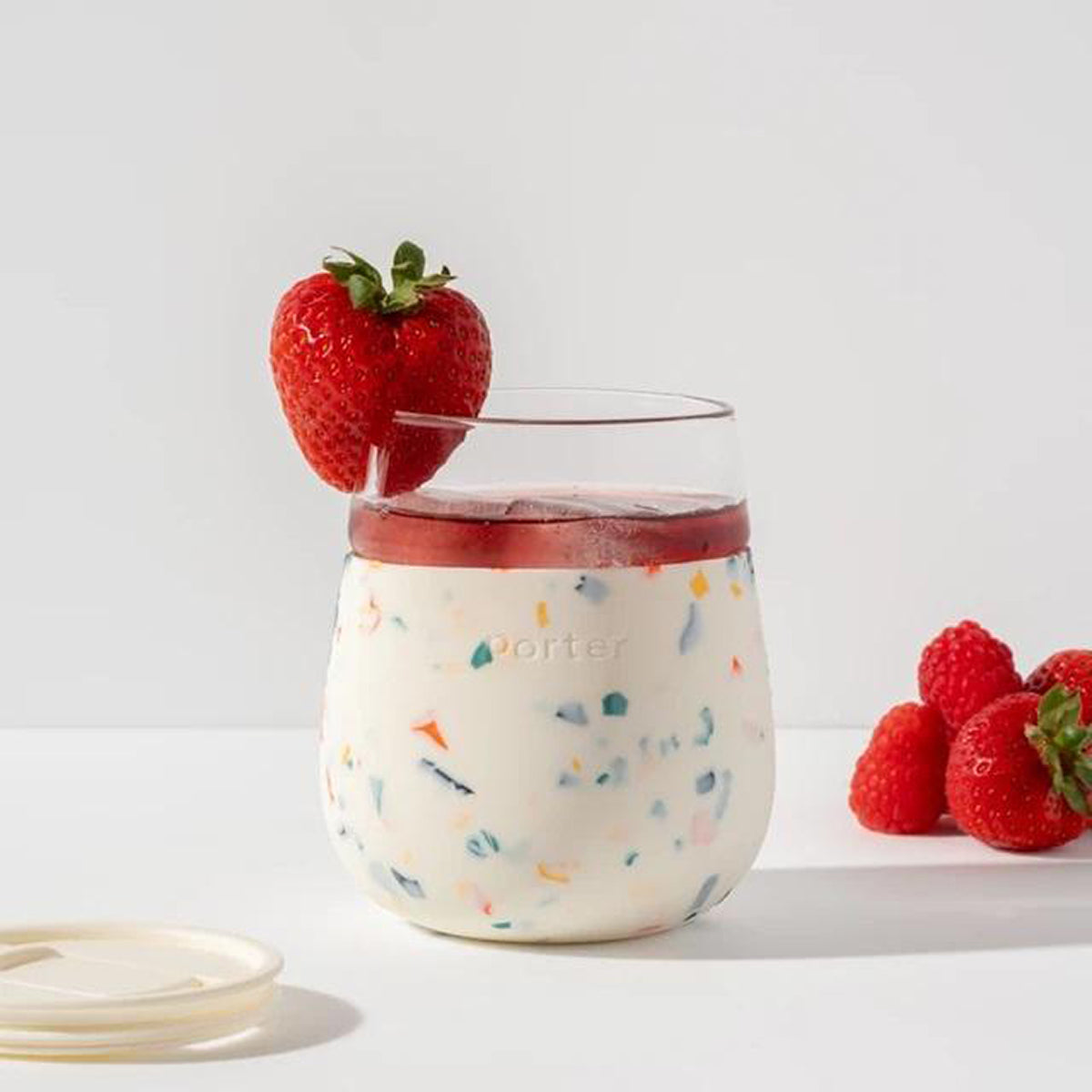 W&P Glass Tumbler Terrazzo 444ml Cream