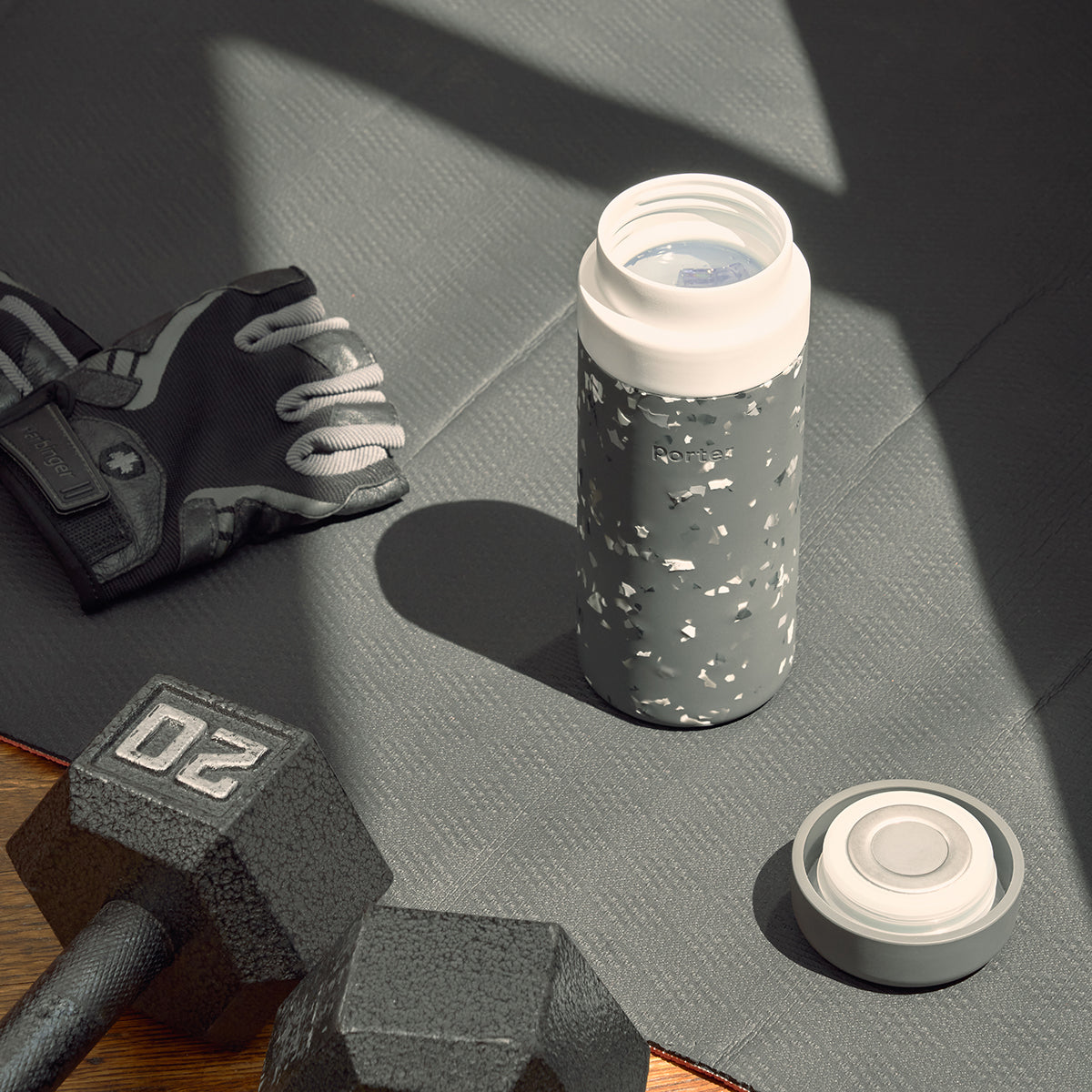 W&P Insulated Bottle Terrazzo 475ml Charcoal