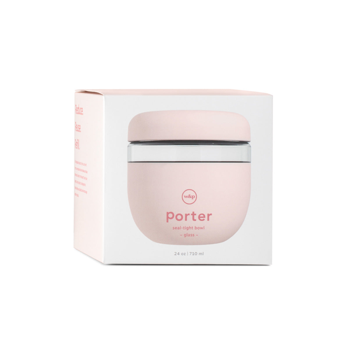 W&P Seal Tight Glass Bowl 710ml Blush