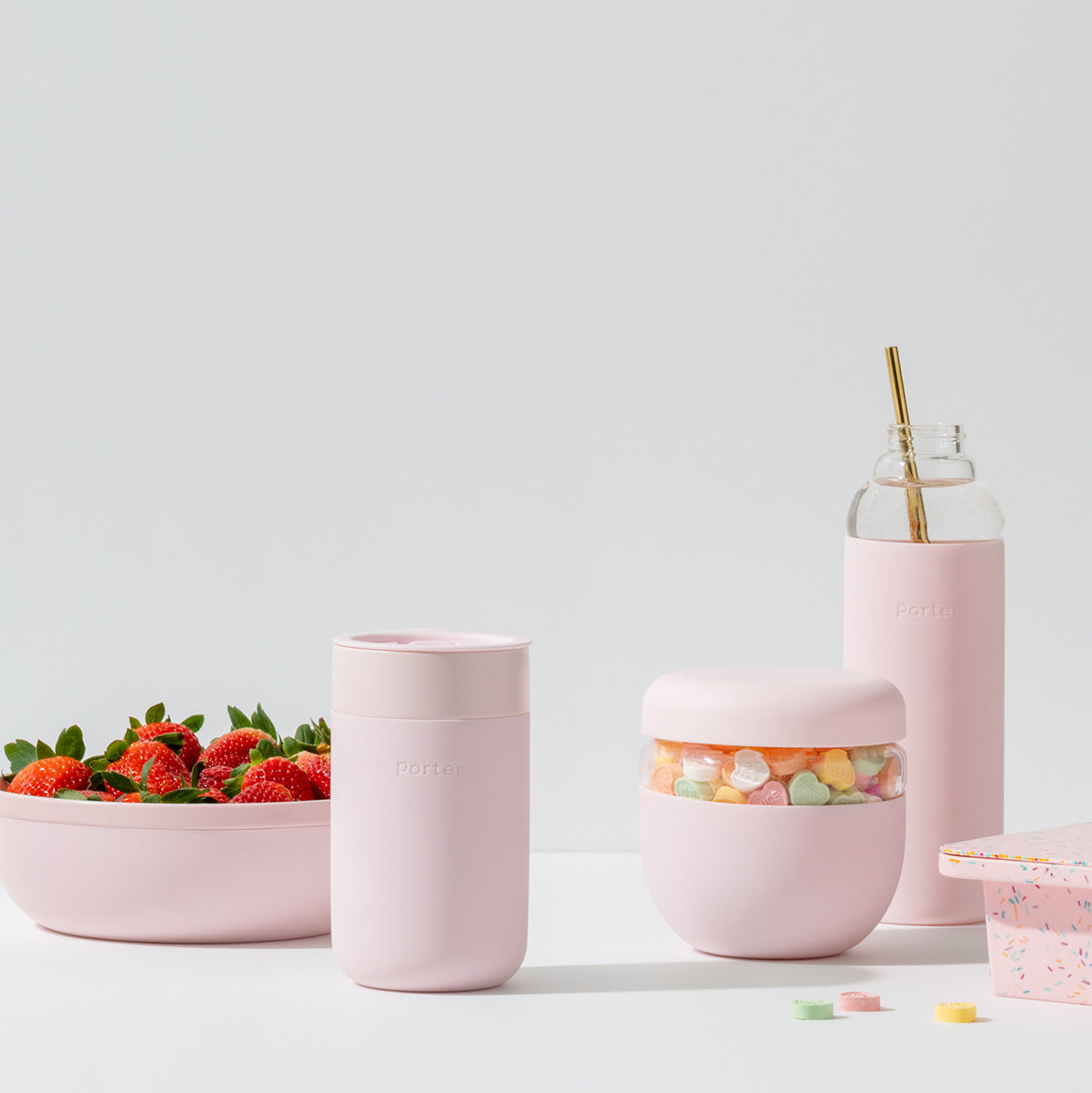 W&P Seal Tight Glass Bowl 710ml Blush